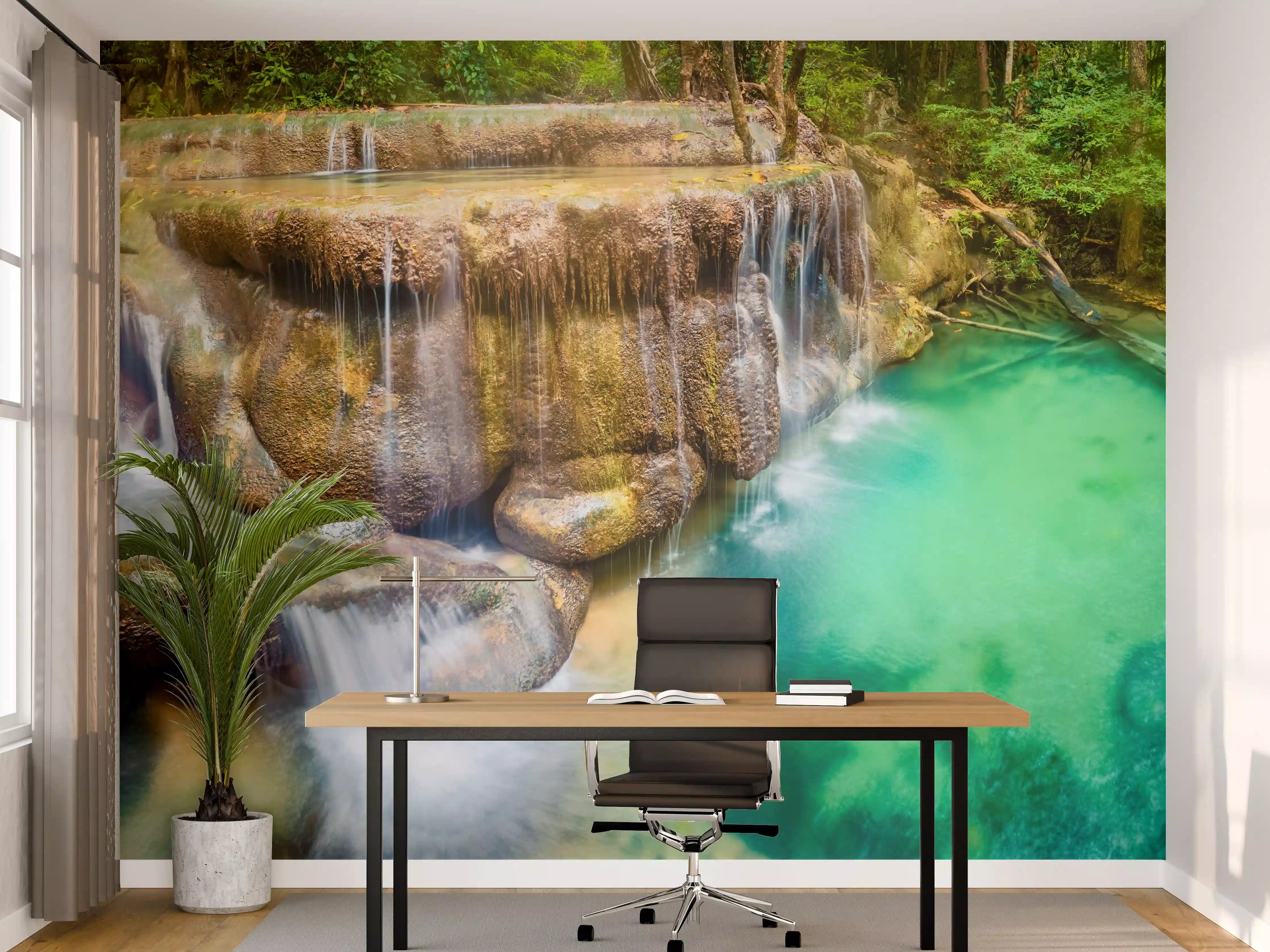 Büro Wandgestaltung - Verborgene Oase im Regenwald