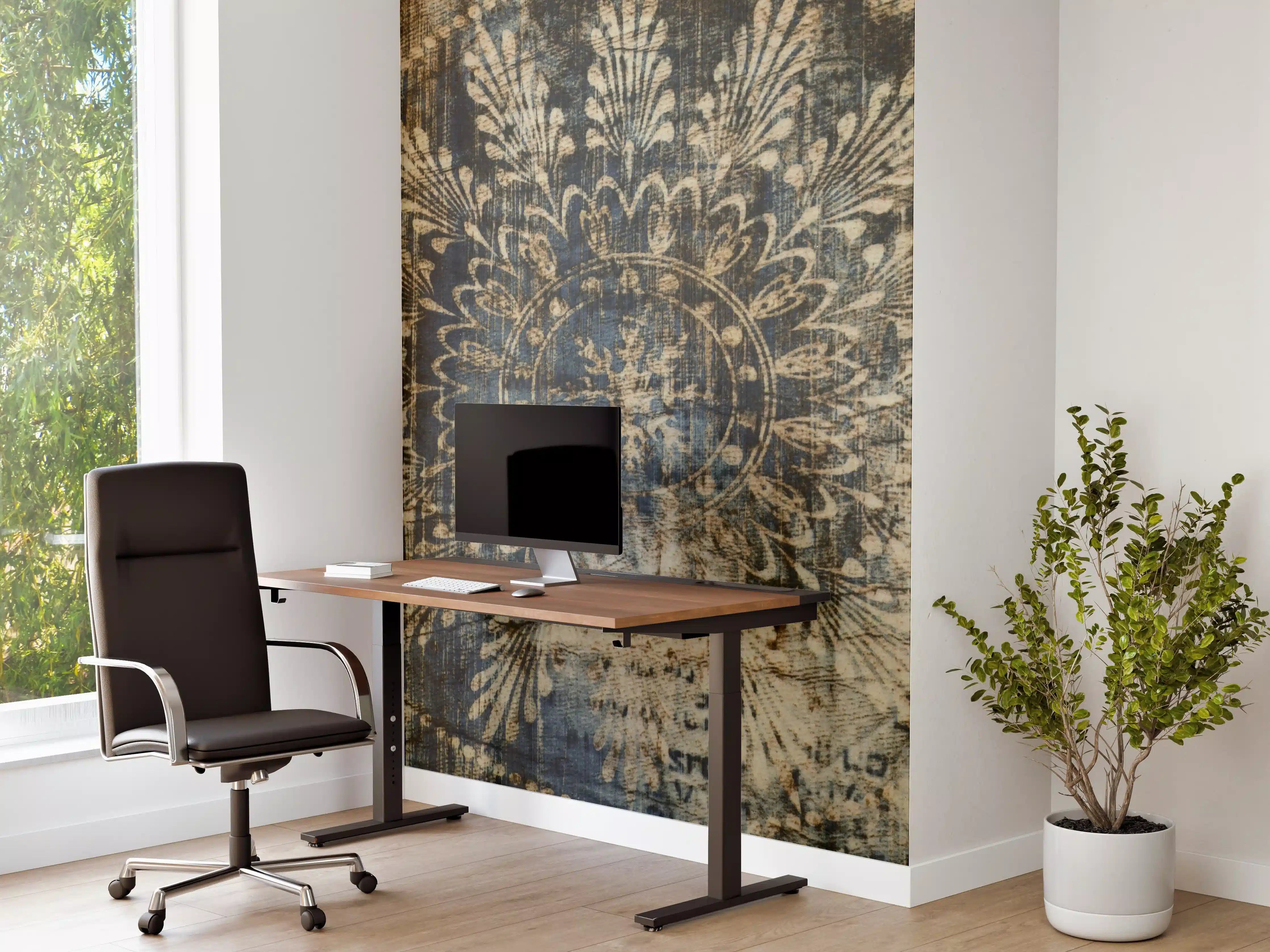 Büro Wandgestaltung - Verfallene Wand mit Goldakzenten