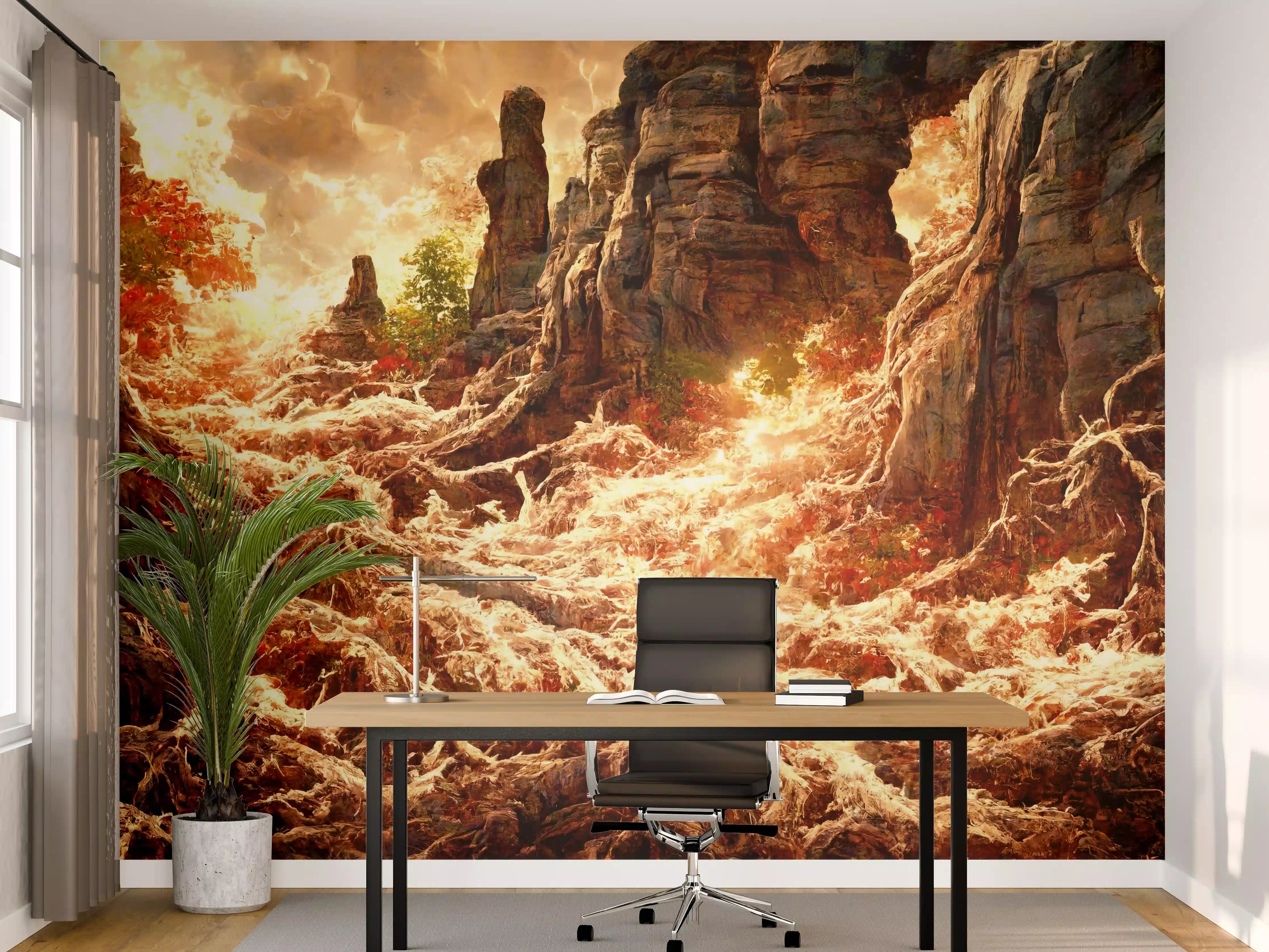 Büro Wandgestaltung - Verführerisches Petrol-Design