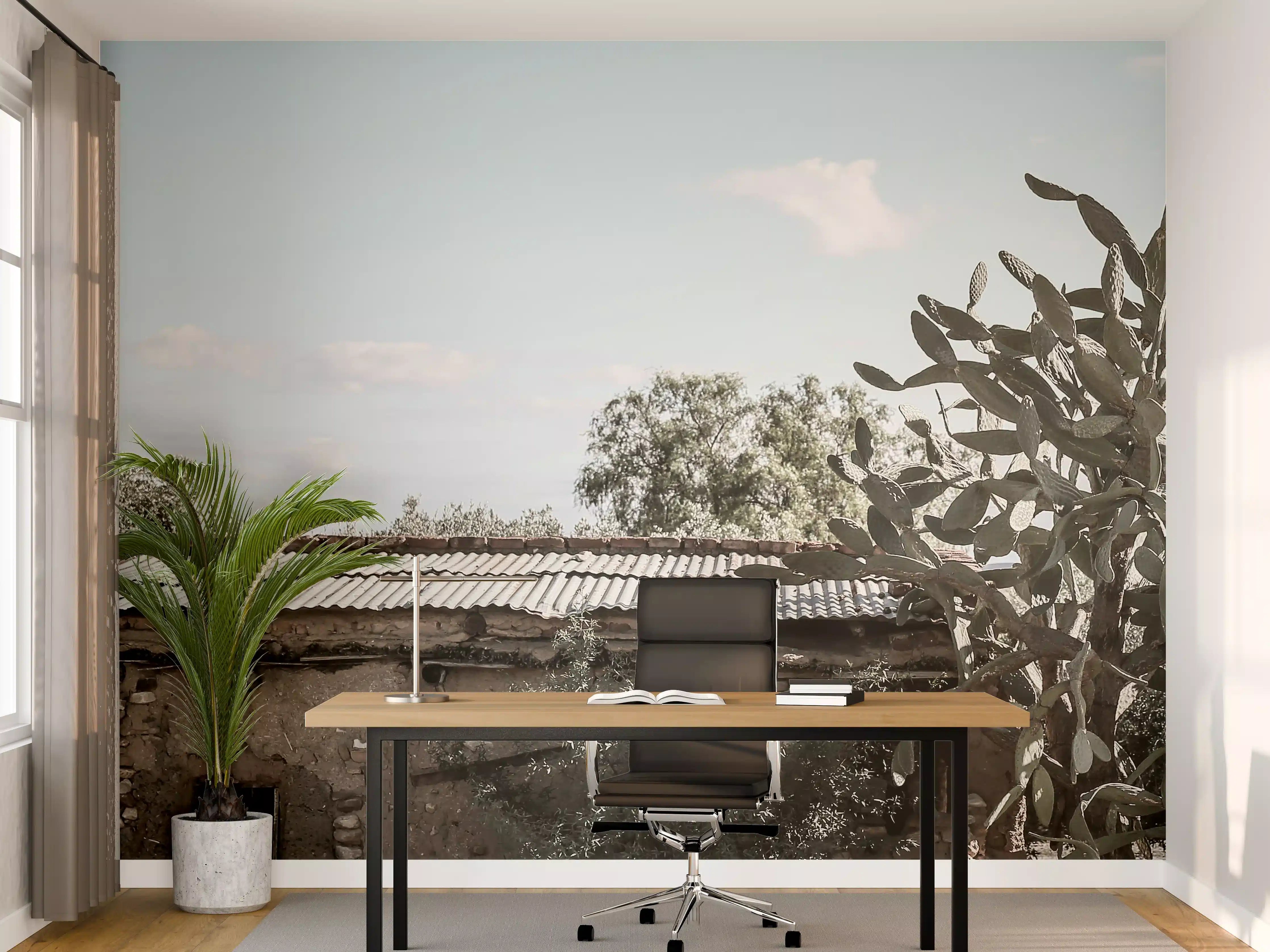 Büro Wandgestaltung - Verlassenes Wüstenhaus