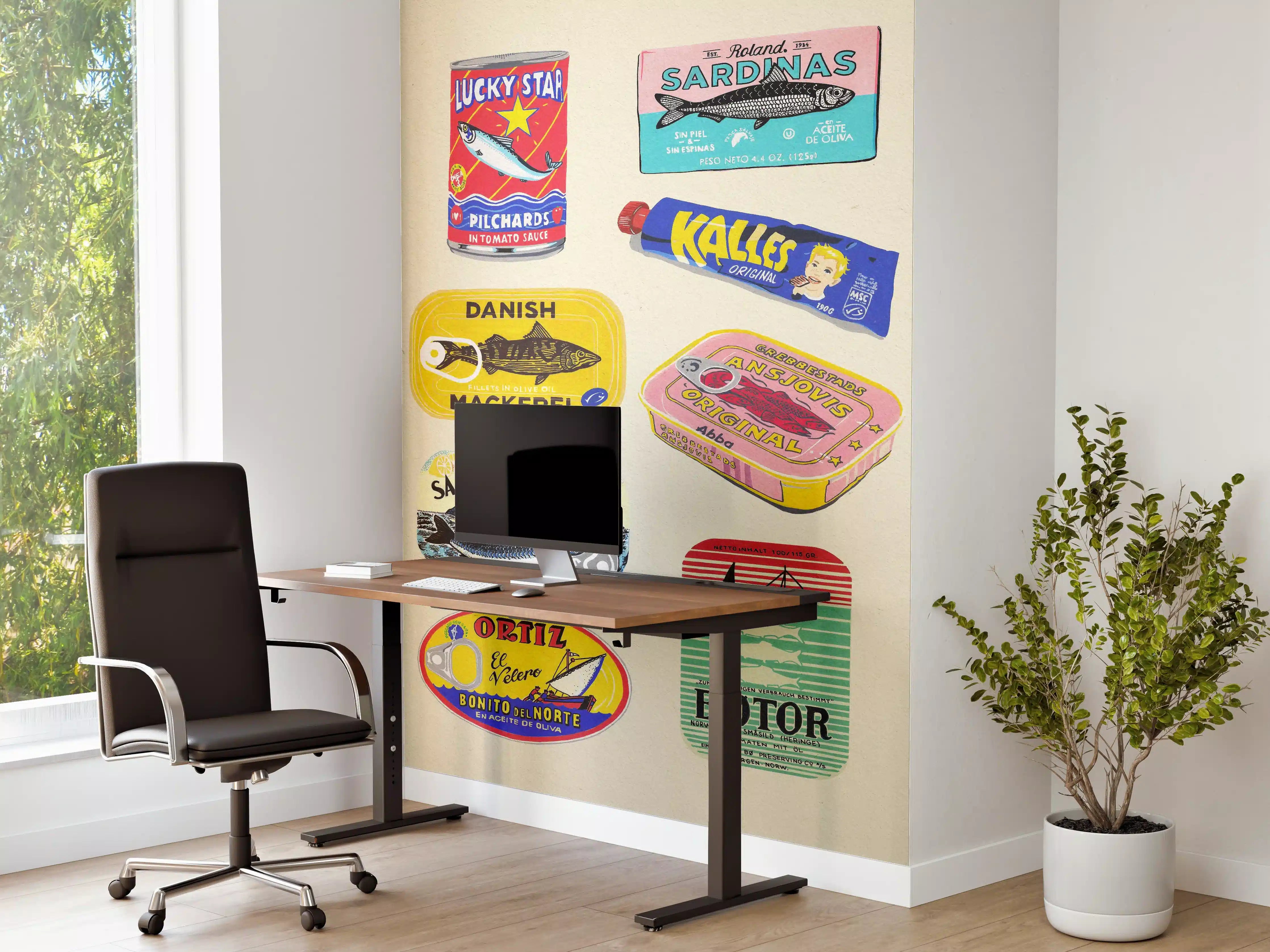 Büro Wandgestaltung - Verschiedenste Dosenfische 