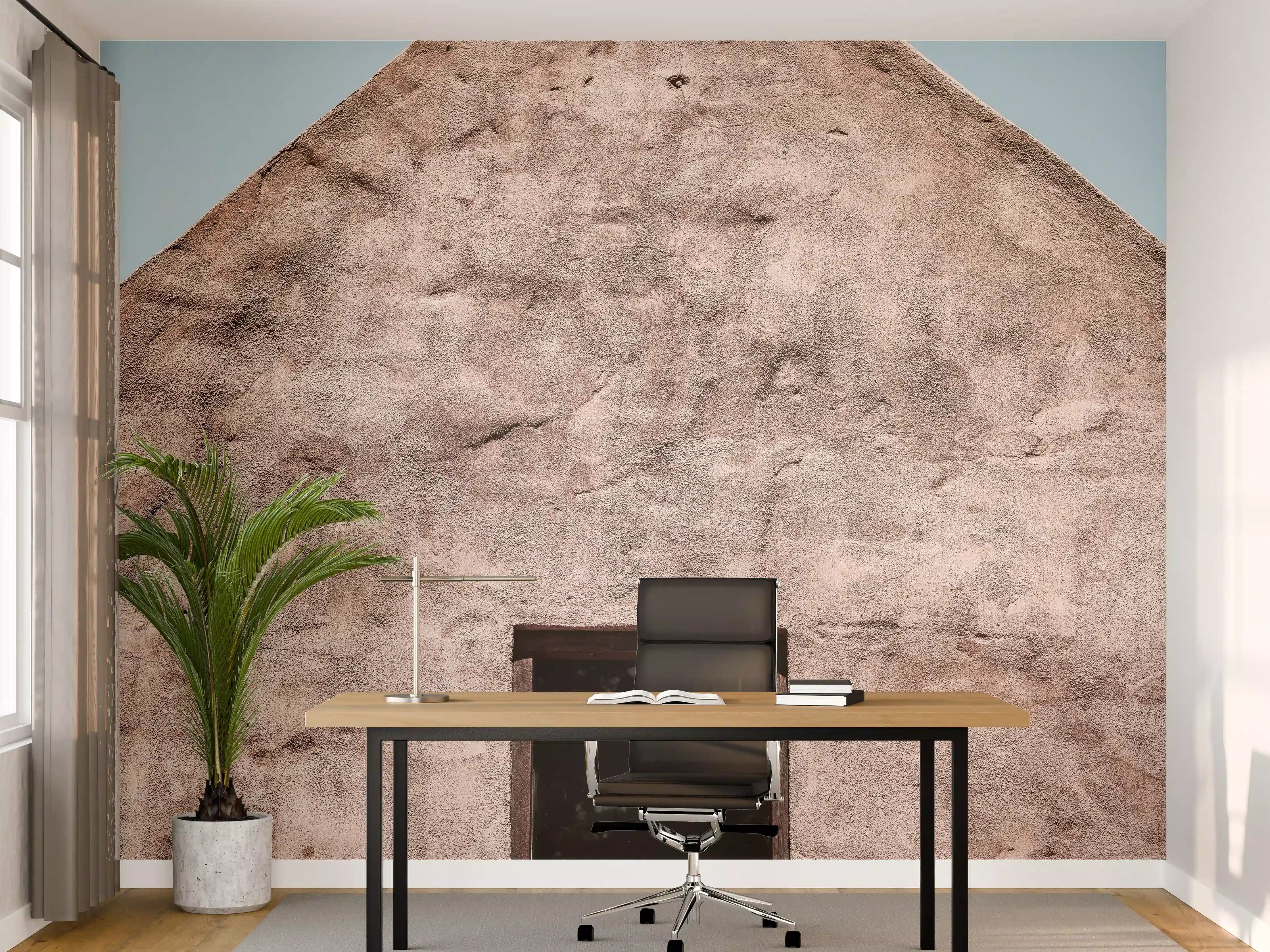 Büro Wandgestaltung - Verwitterte Fassade Blauer Himmel