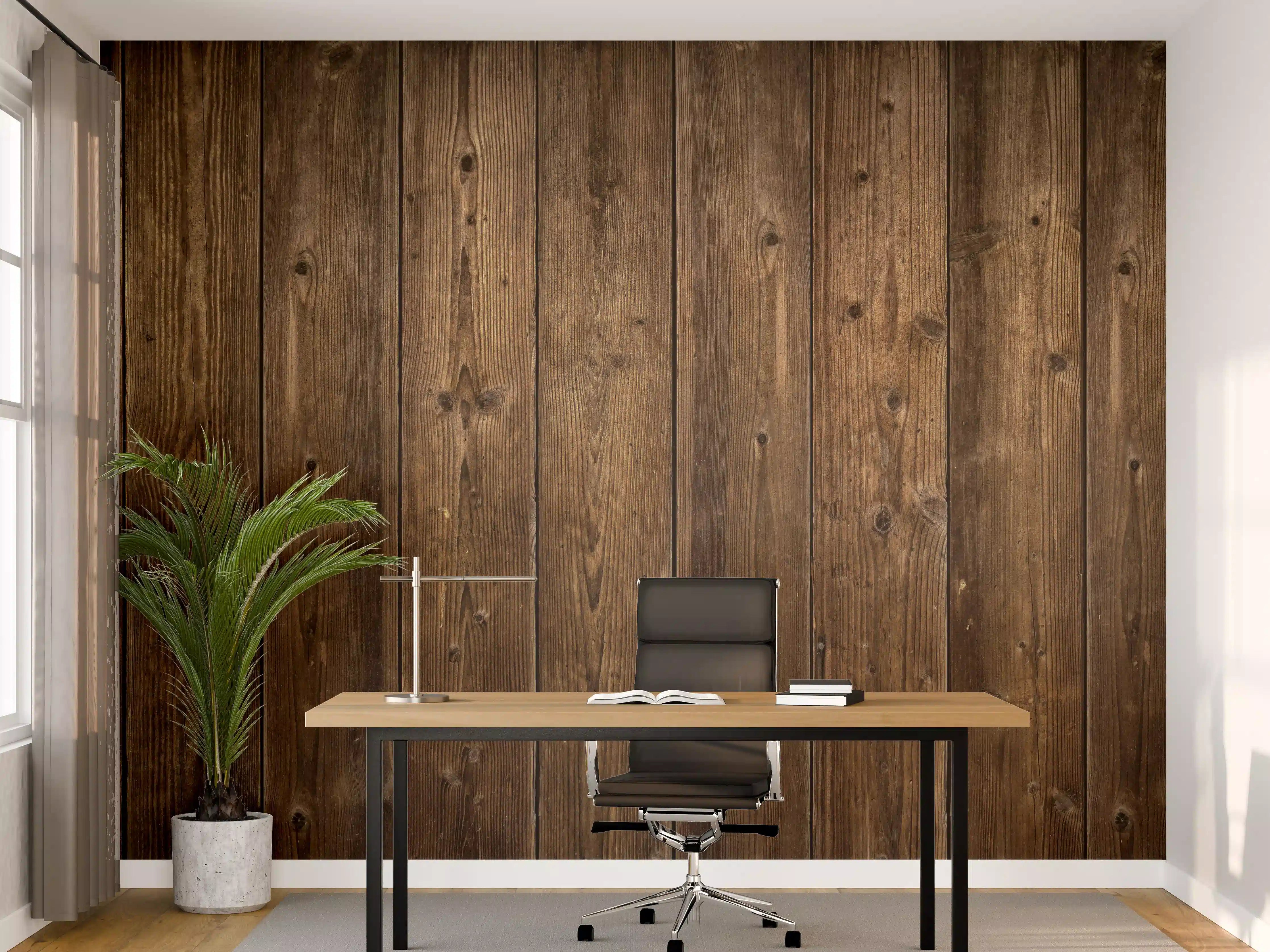 Büro Wandgestaltung - Verwitterte Holz Textur