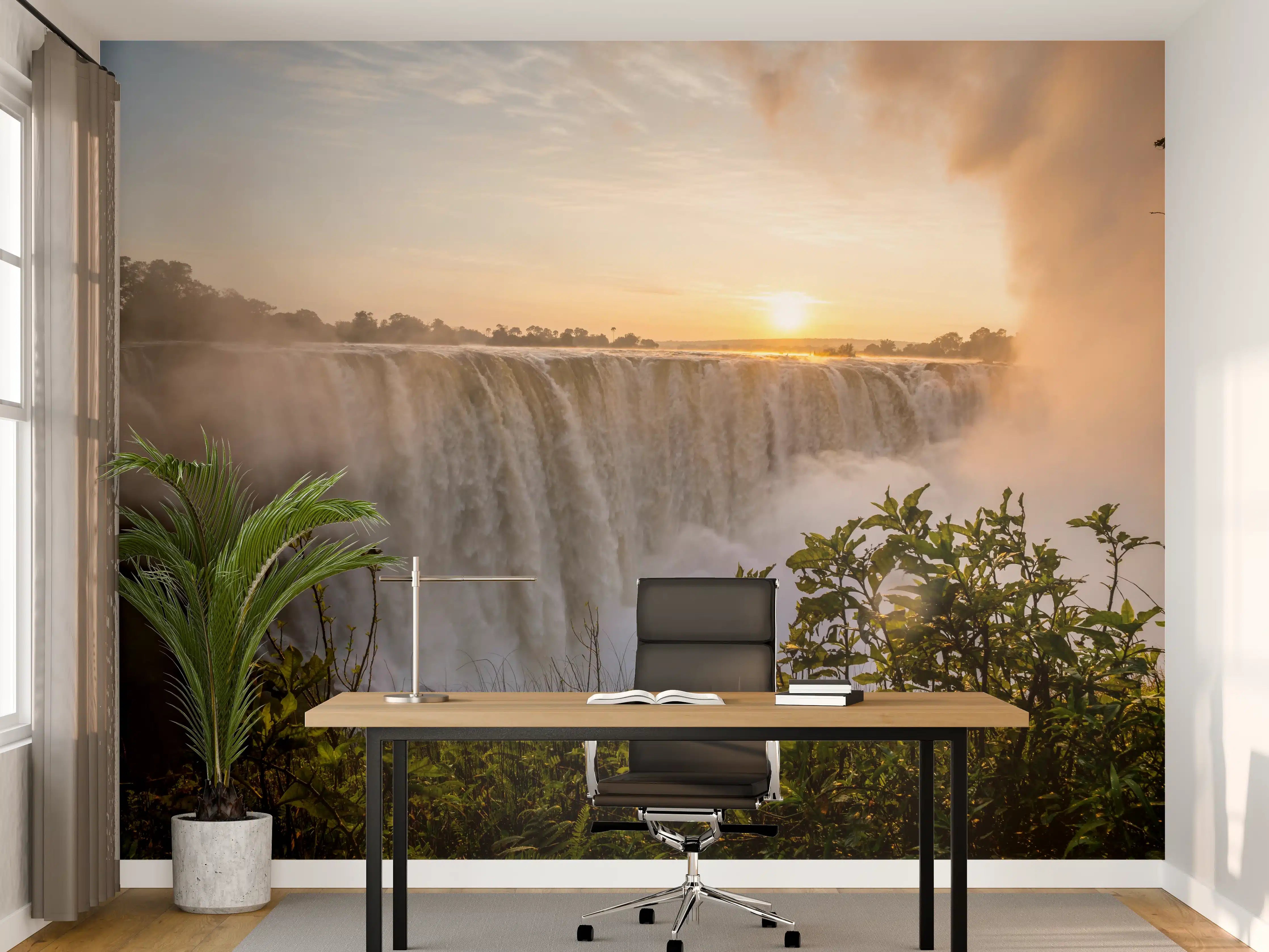 Büro Wandgestaltung - Victoriafälle bei Sonnenaufgang