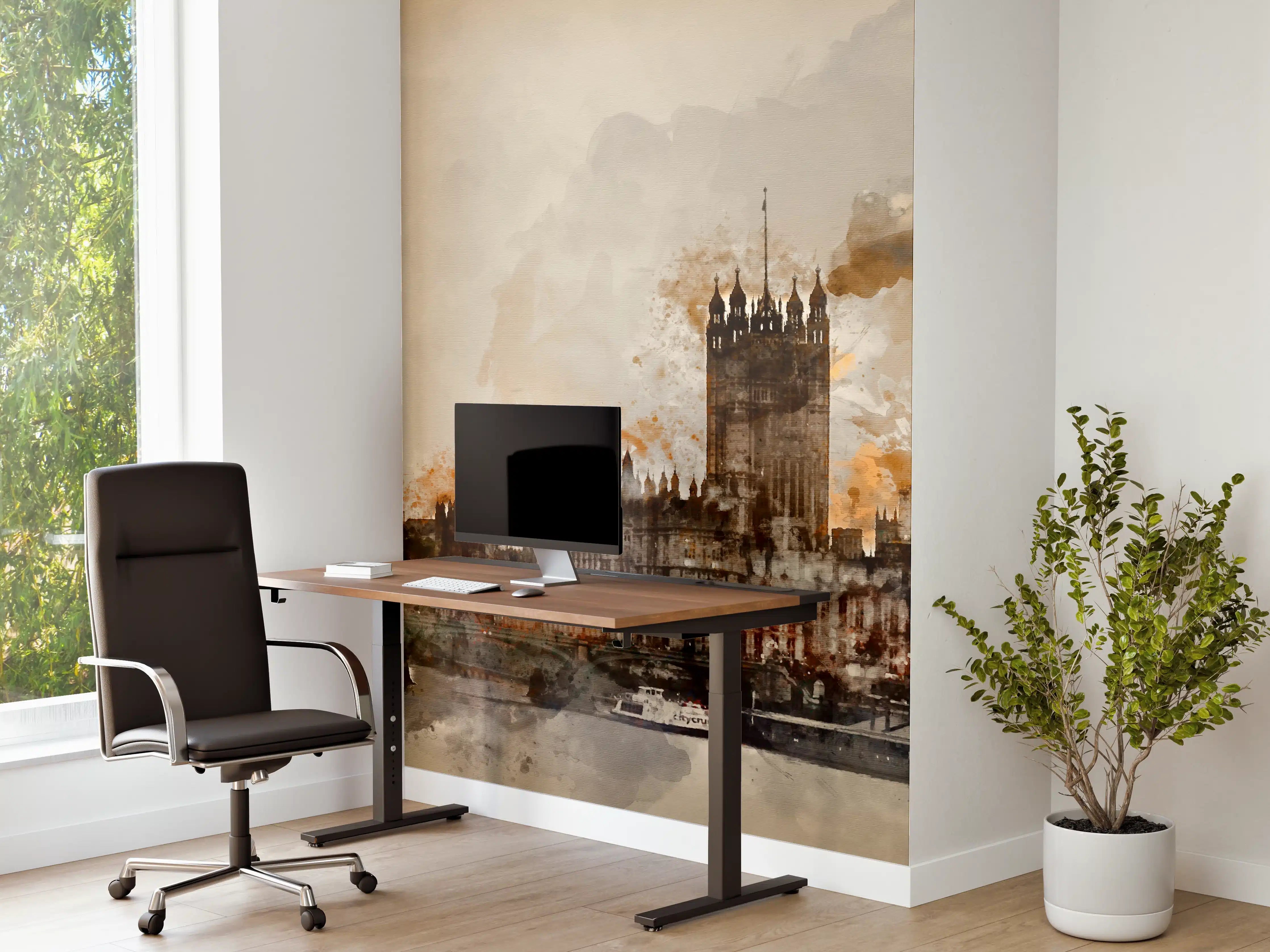 Büro Wandgestaltung - Vintage Aquarell von London