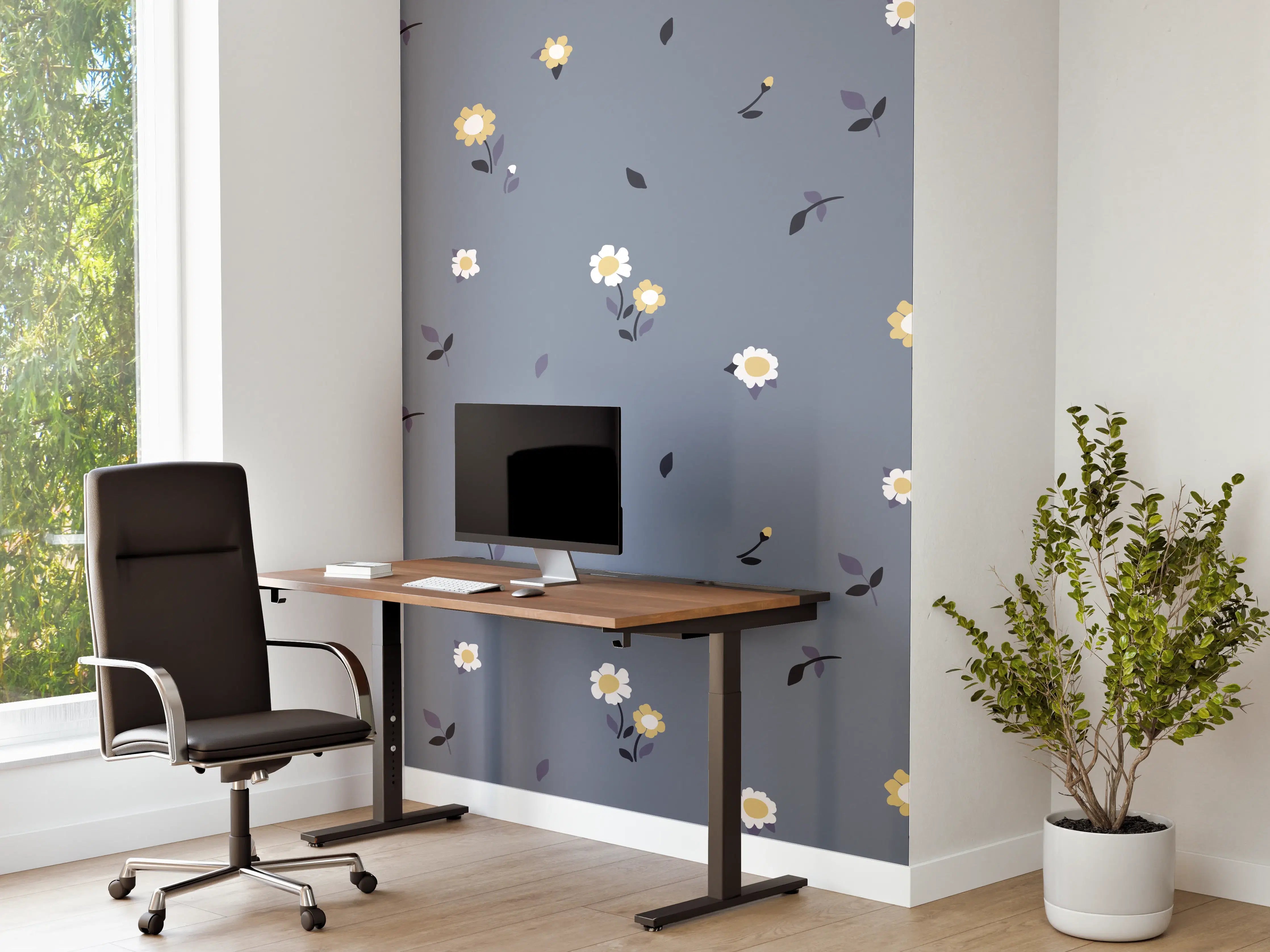 Büro Wandgestaltung - Vintage Bloom Ditsy Blumenmuster