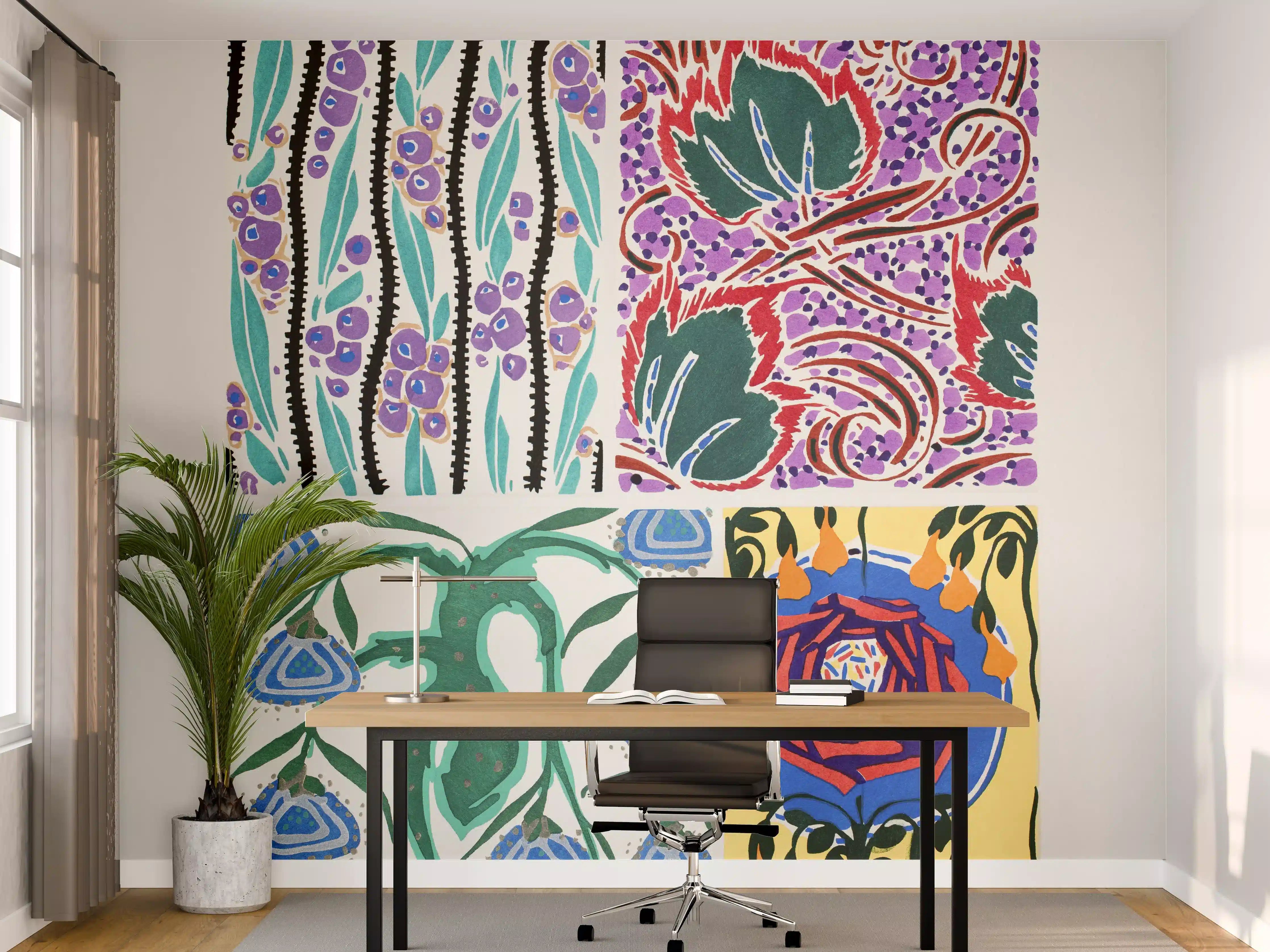 Büro Wandgestaltung - Vintage-Floral-Master-Designs