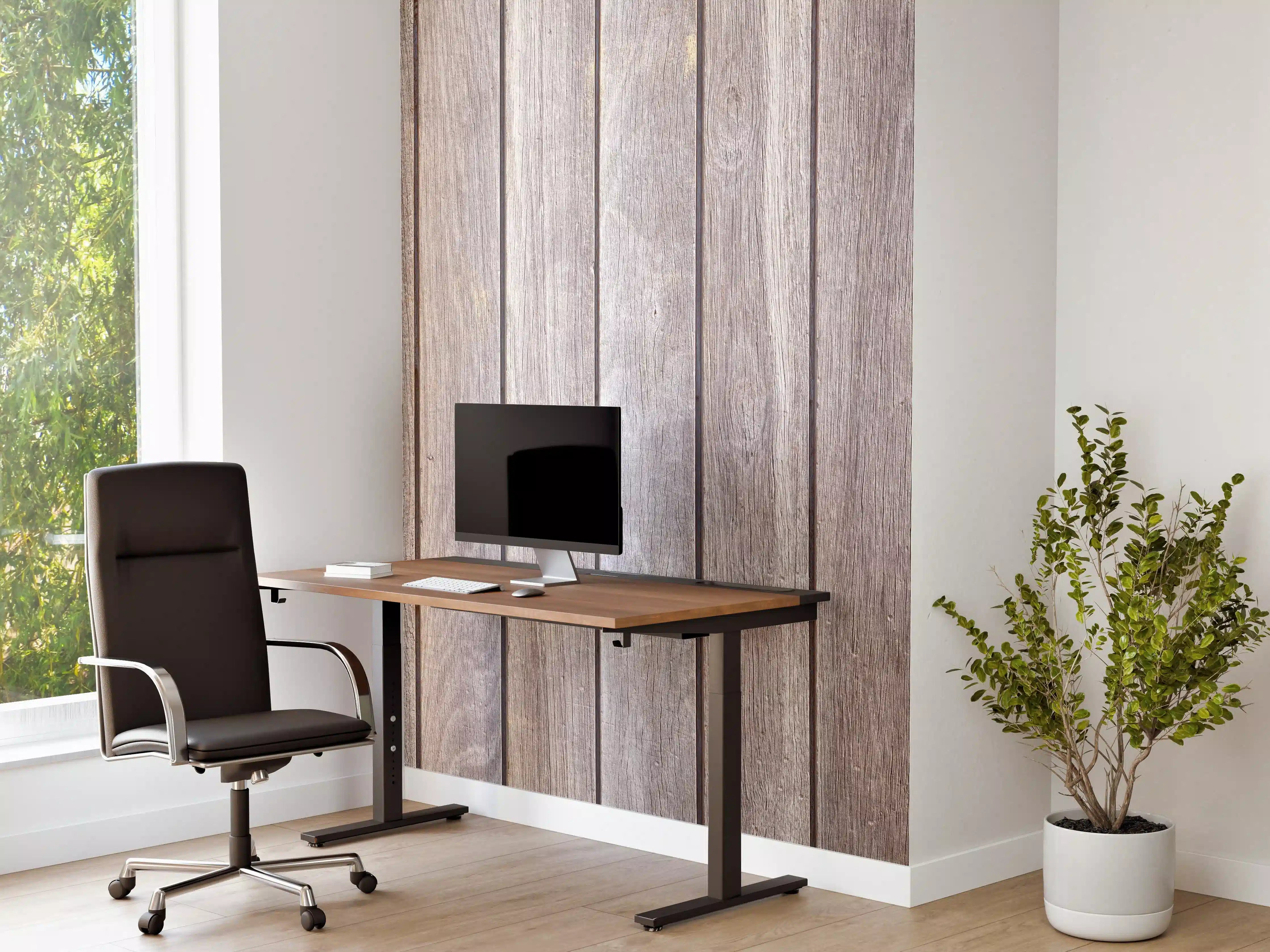 Büro Wandgestaltung - Vintage Holzdielenmuster