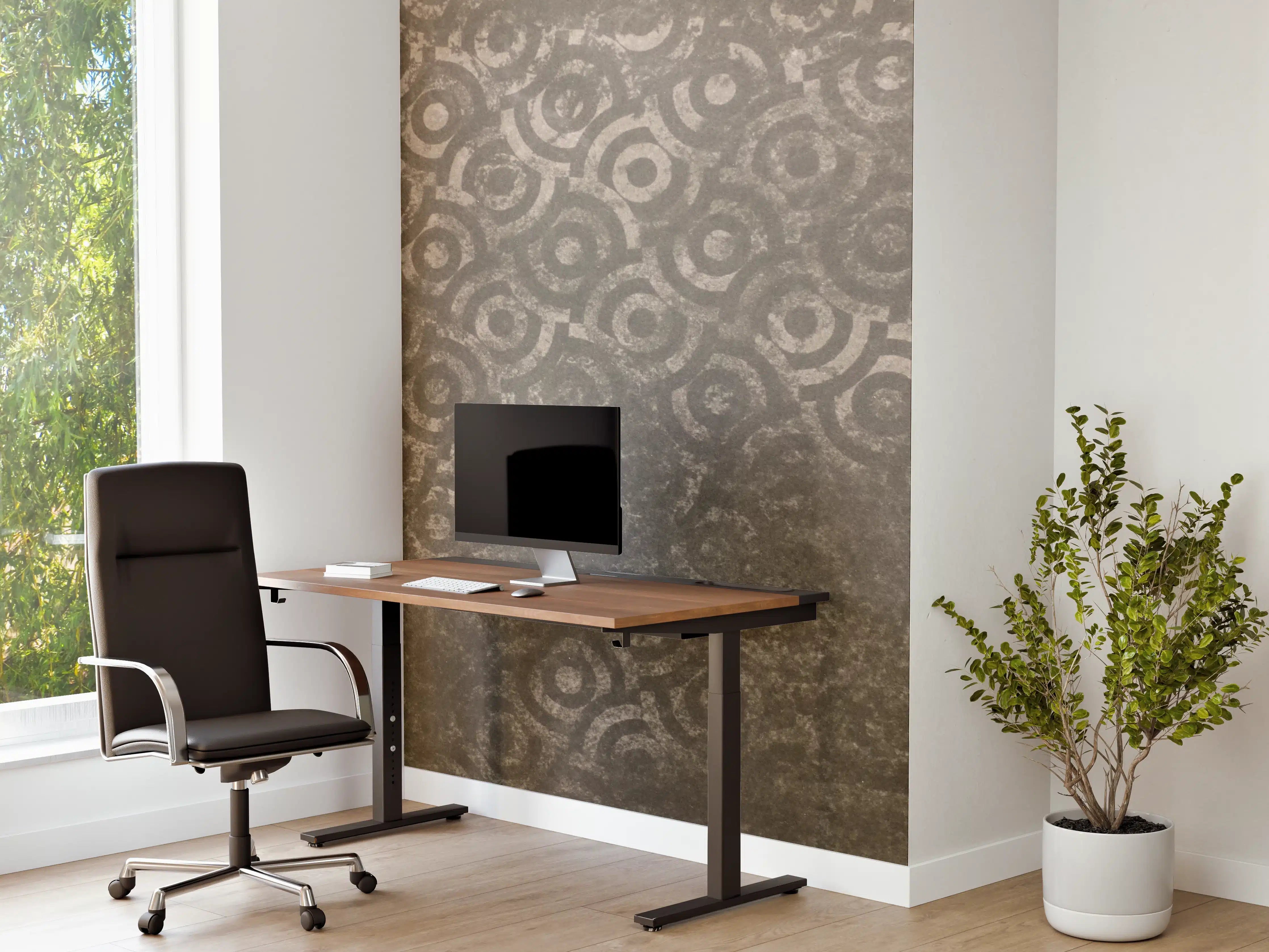 Büro Wandgestaltung - Vintage-Muster mit metallischem Glanz