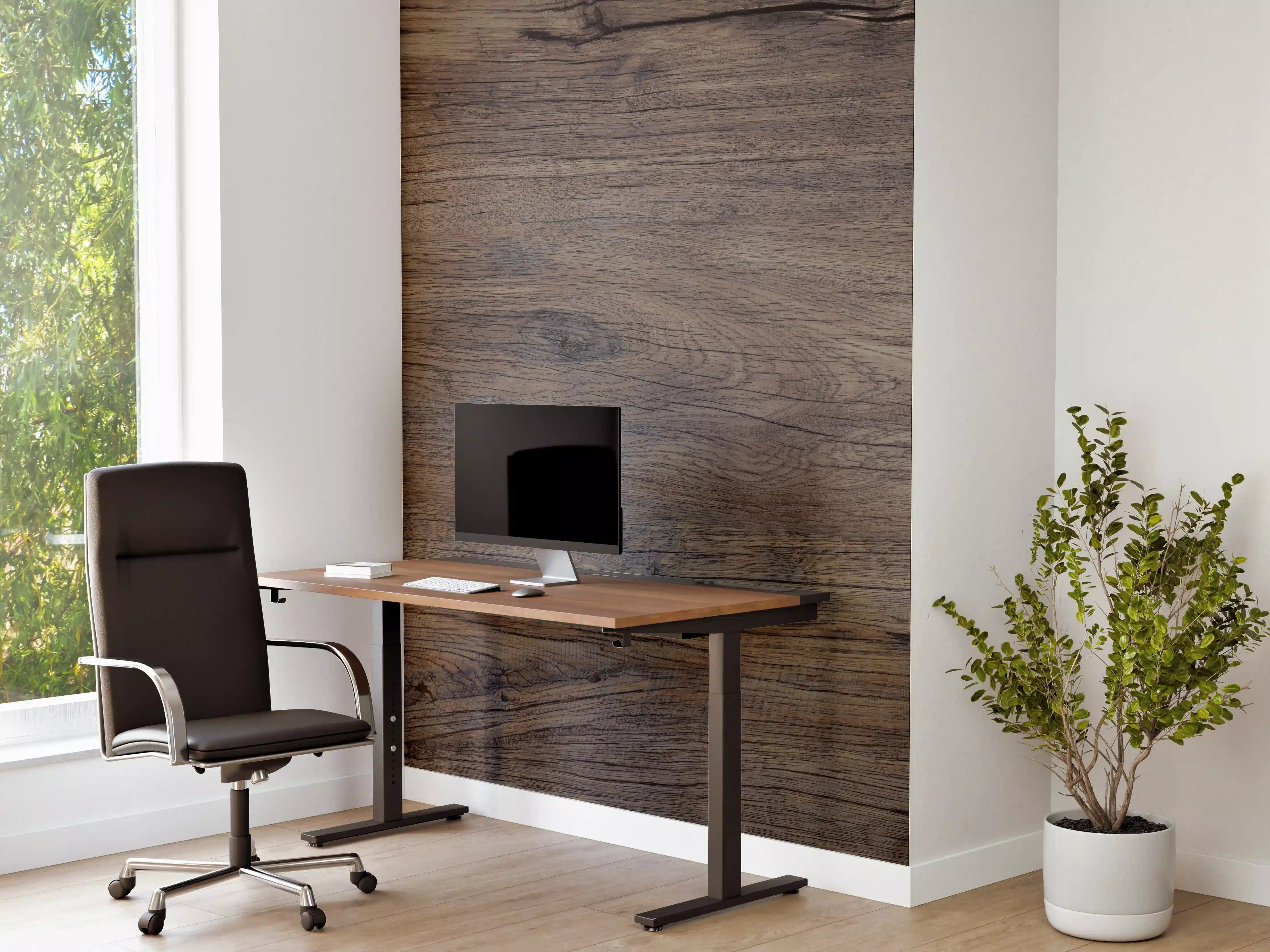 Büro Wandgestaltung - Vintage gräuliche Holztextur