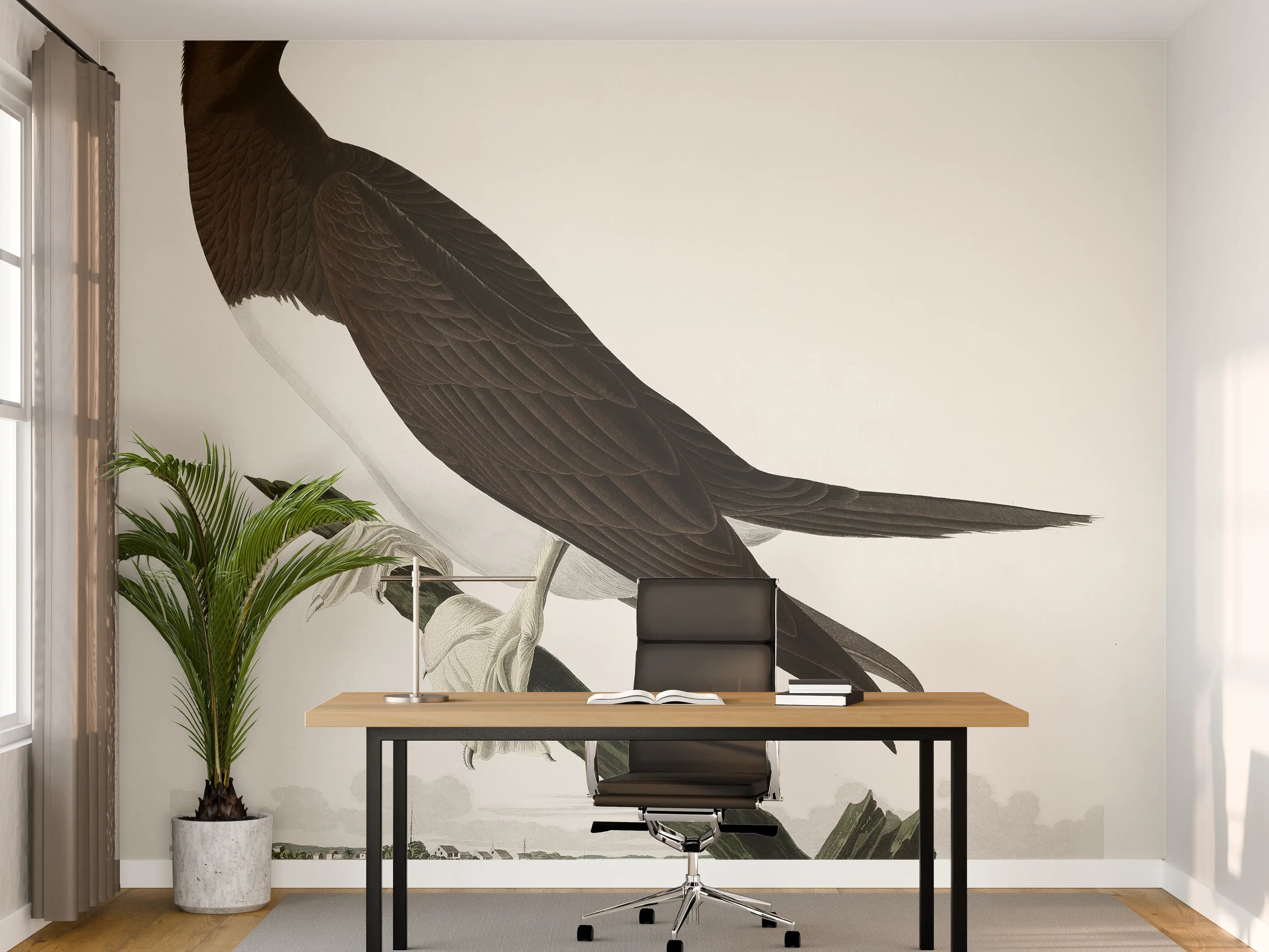 Büro Wandgestaltung - Vogel Portrait - Robert Havel