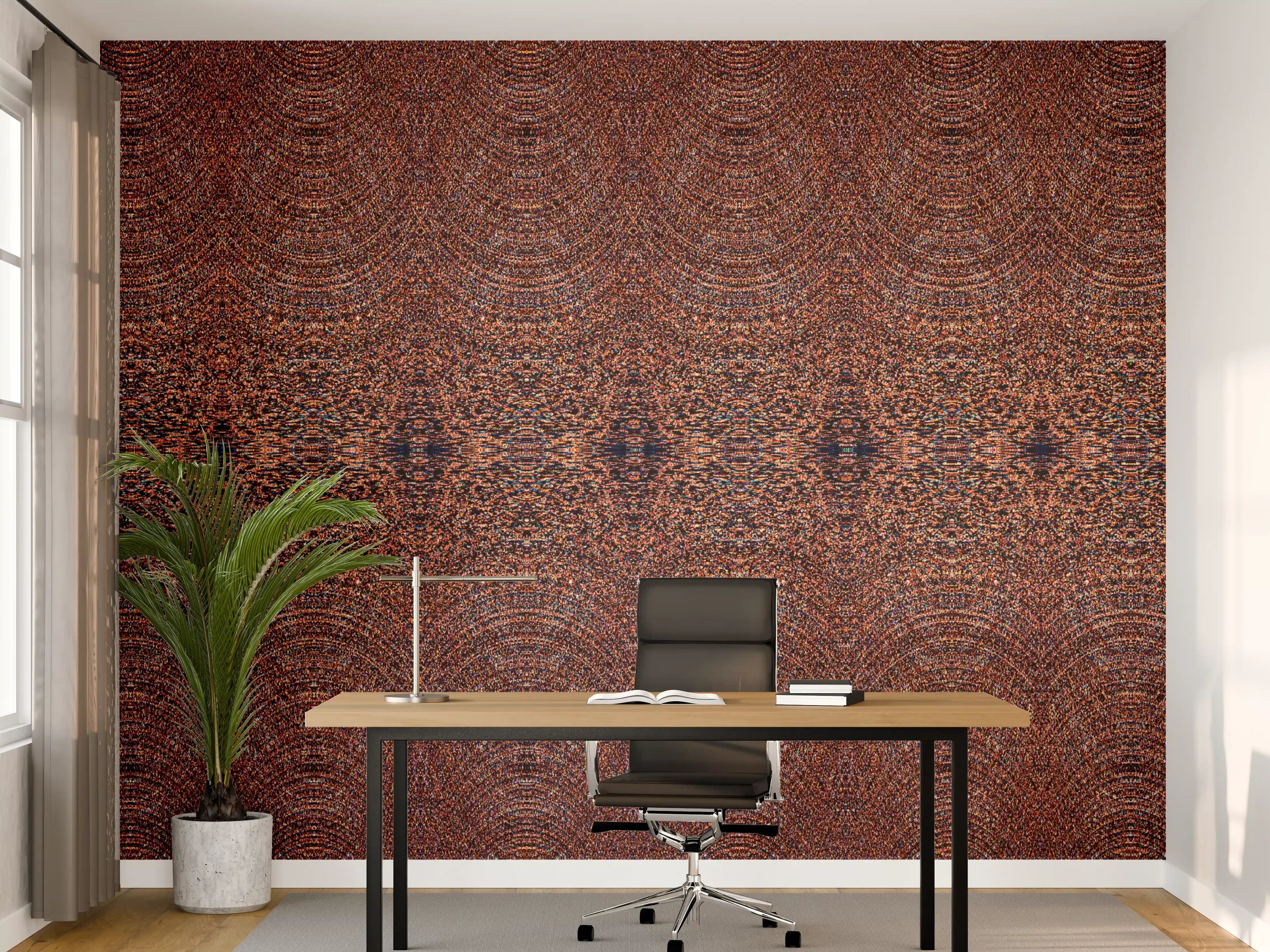 Büro Wandgestaltung - Warmer, detailreicher Brenn纹te