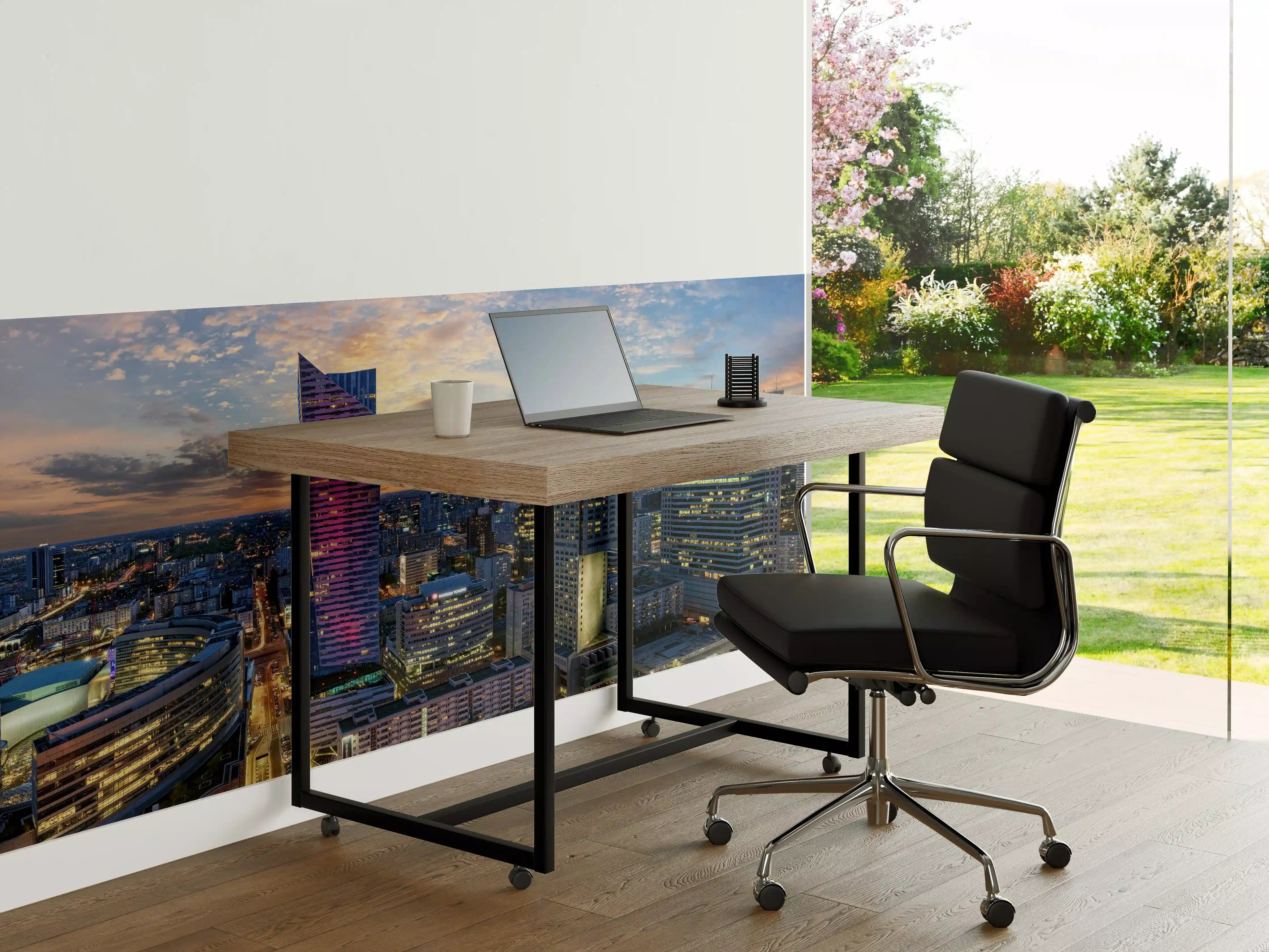Büro Wandgestaltung - Warschau mit modernen Wolkenkratzer bei Sonnenuntergang