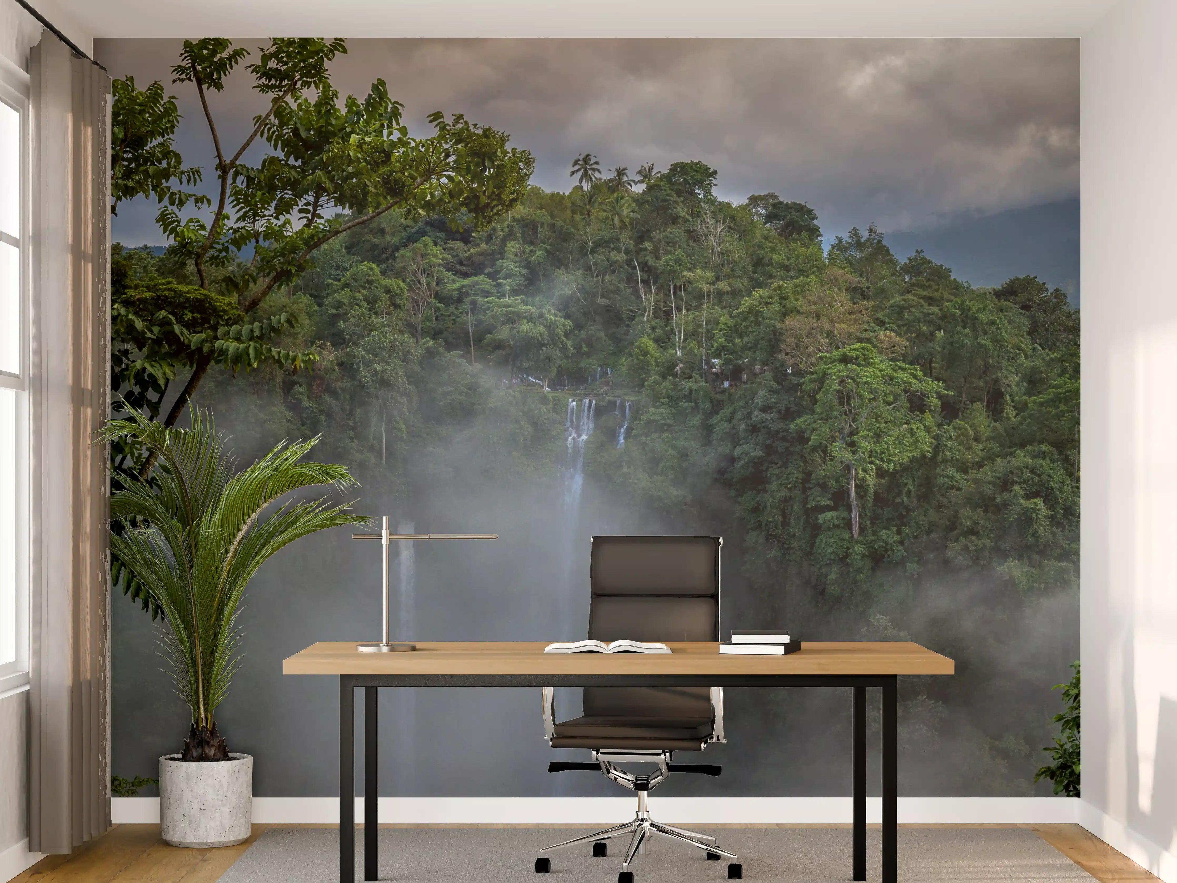 Büro Wandgestaltung - Wasserfälle im Regenwald