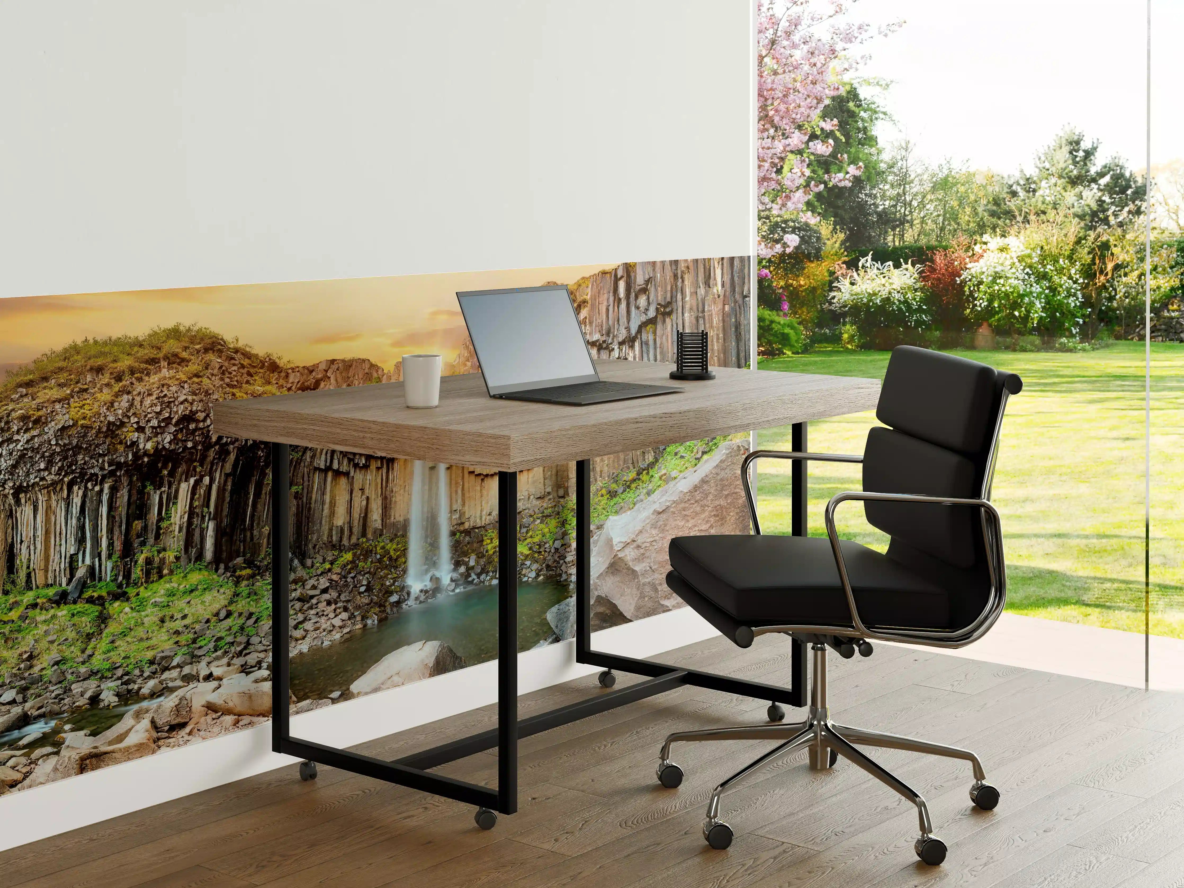 Büro Wandgestaltung - Wasserfall "Svartifoss" im Skaftafell-Nationalpark