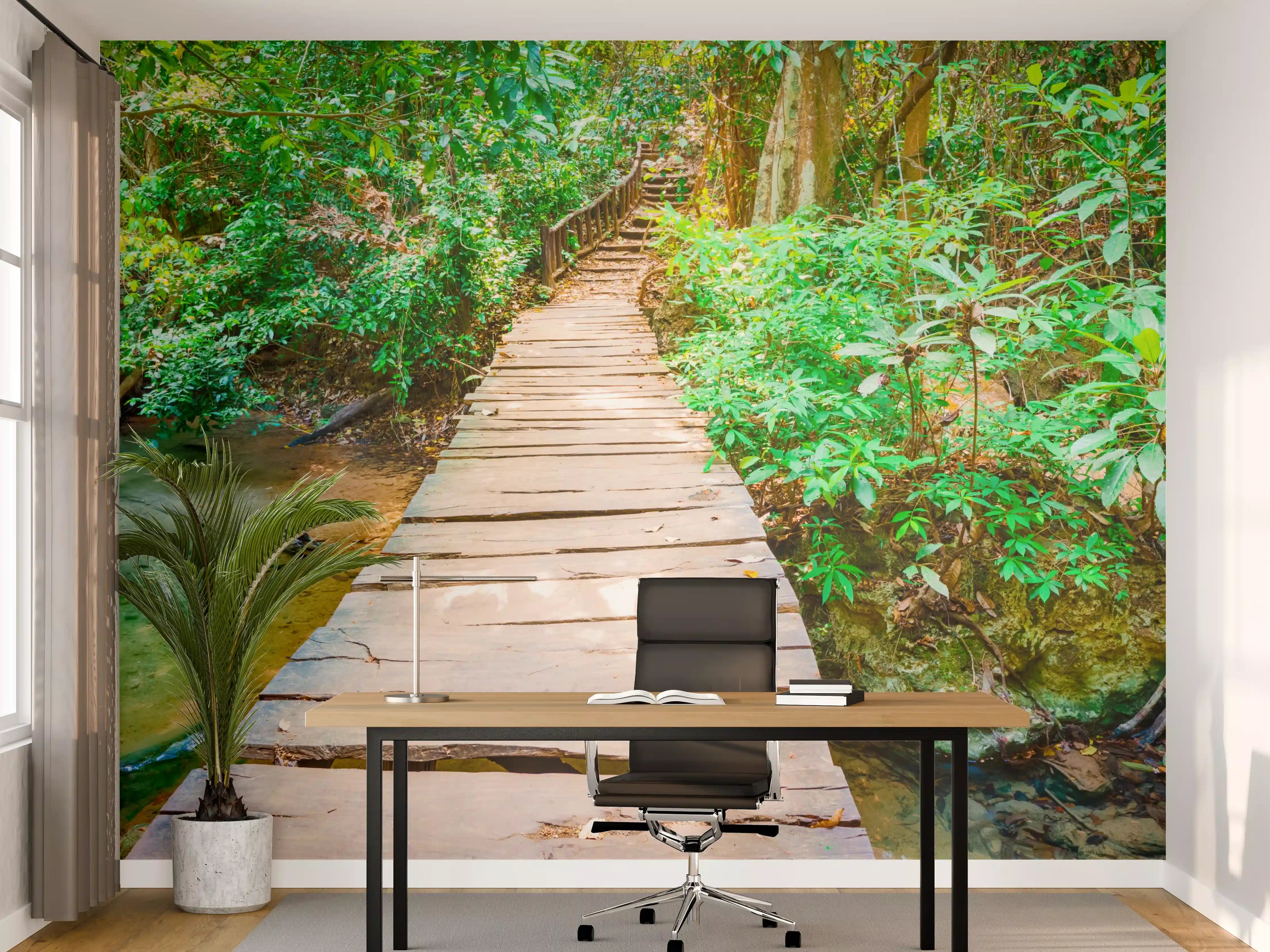 Büro Wandgestaltung - Wasserfall im Erawan-Nationalpark