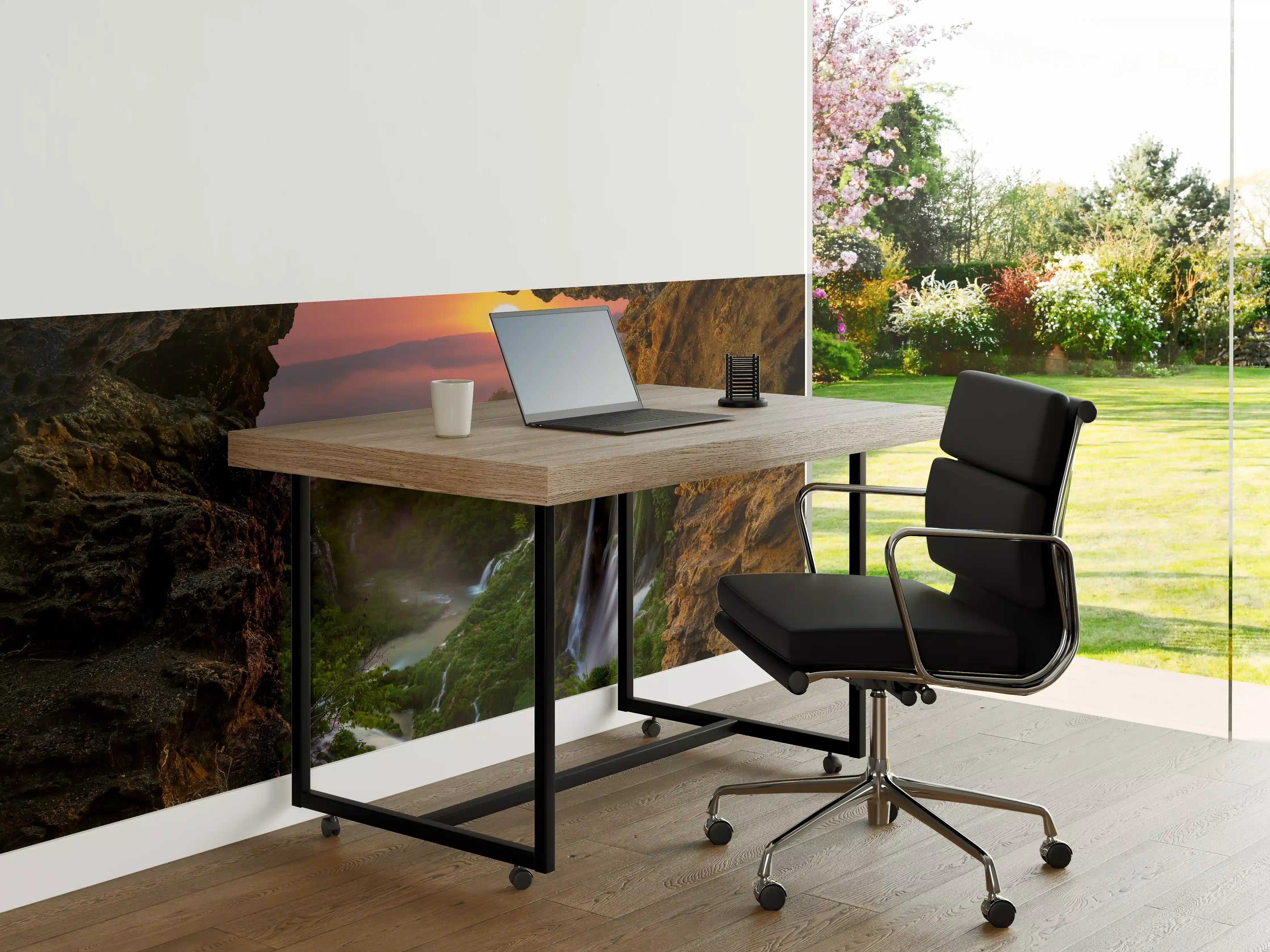Büro Wandgestaltung - Wasserfall im Nationalpark Plitvicer Seen bei Sonnenuntergang