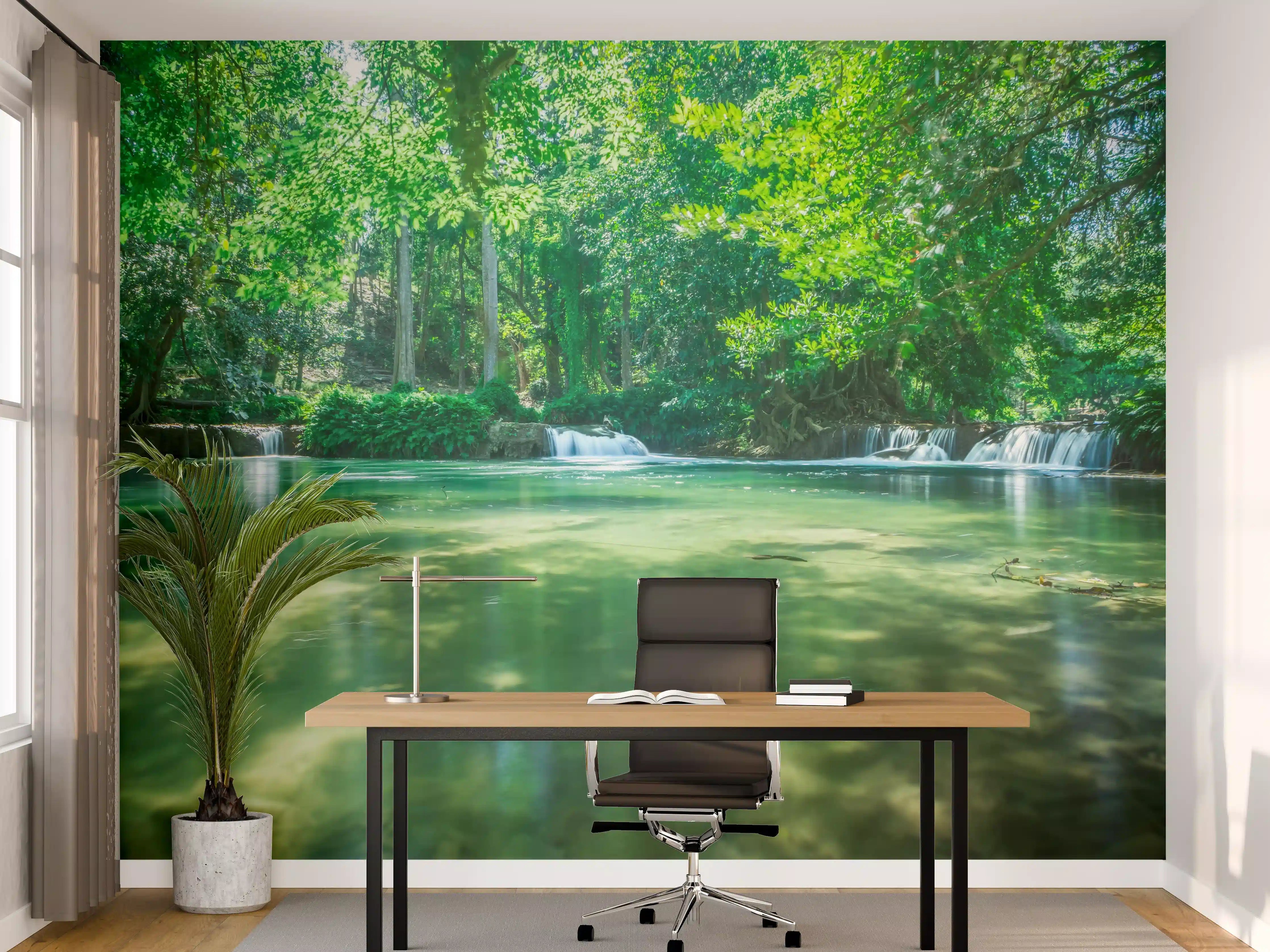 Büro Wandgestaltung - Wasserfall in Chet Sao No