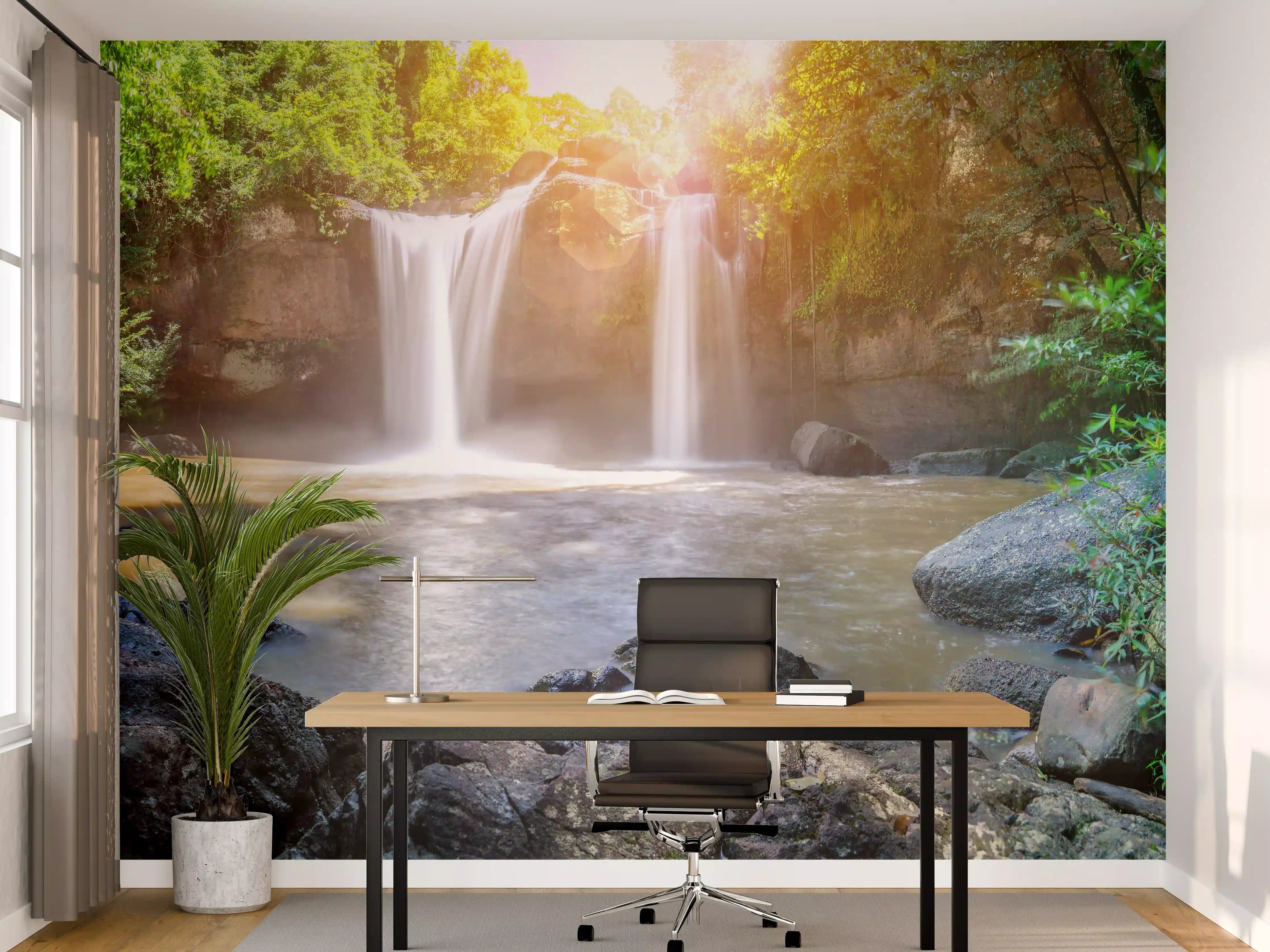 Büro Wandgestaltung - Wasserfall in Malaysia - Asien
