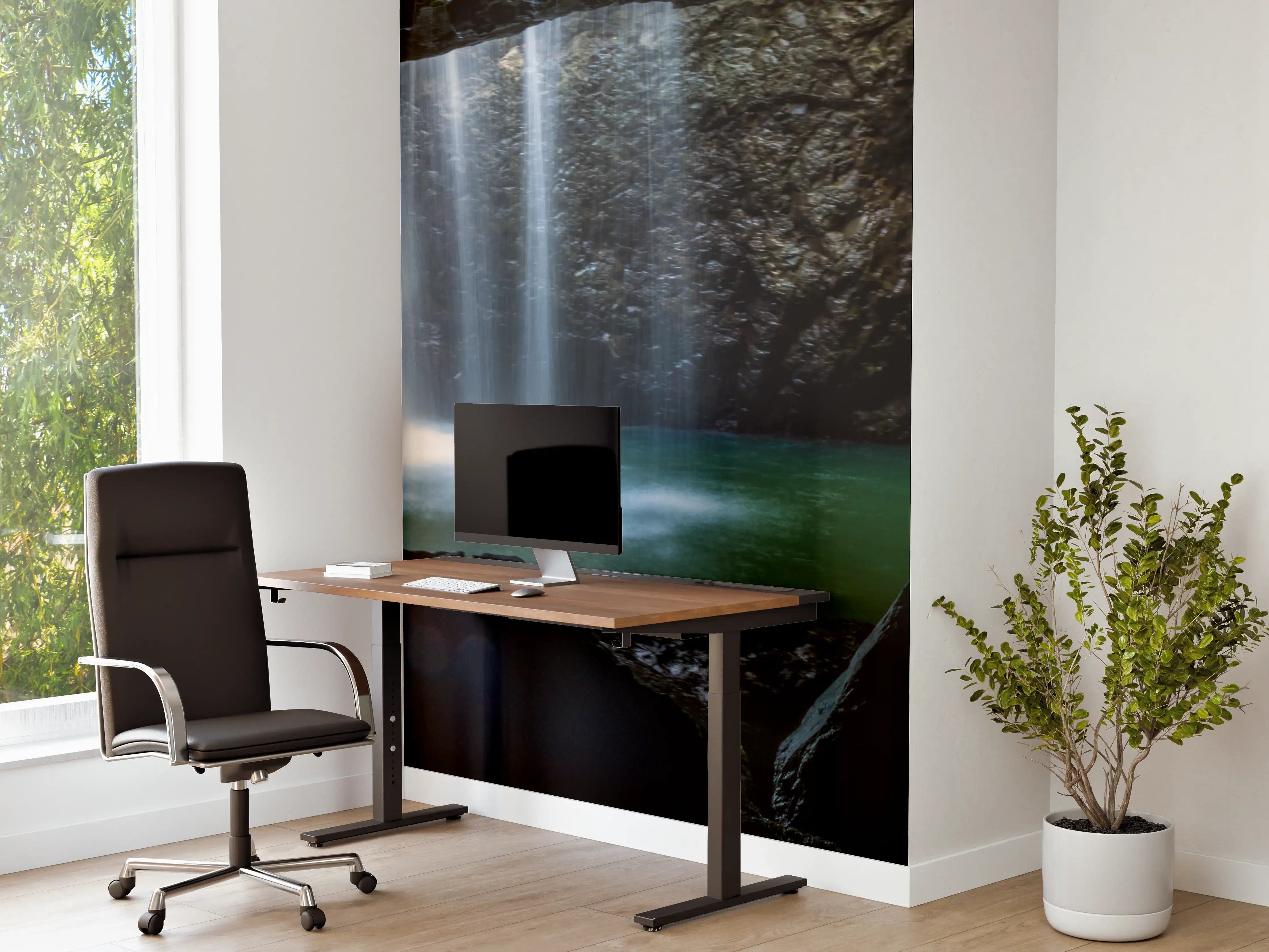Büro Wandgestaltung - Wasserfall in der Höhle