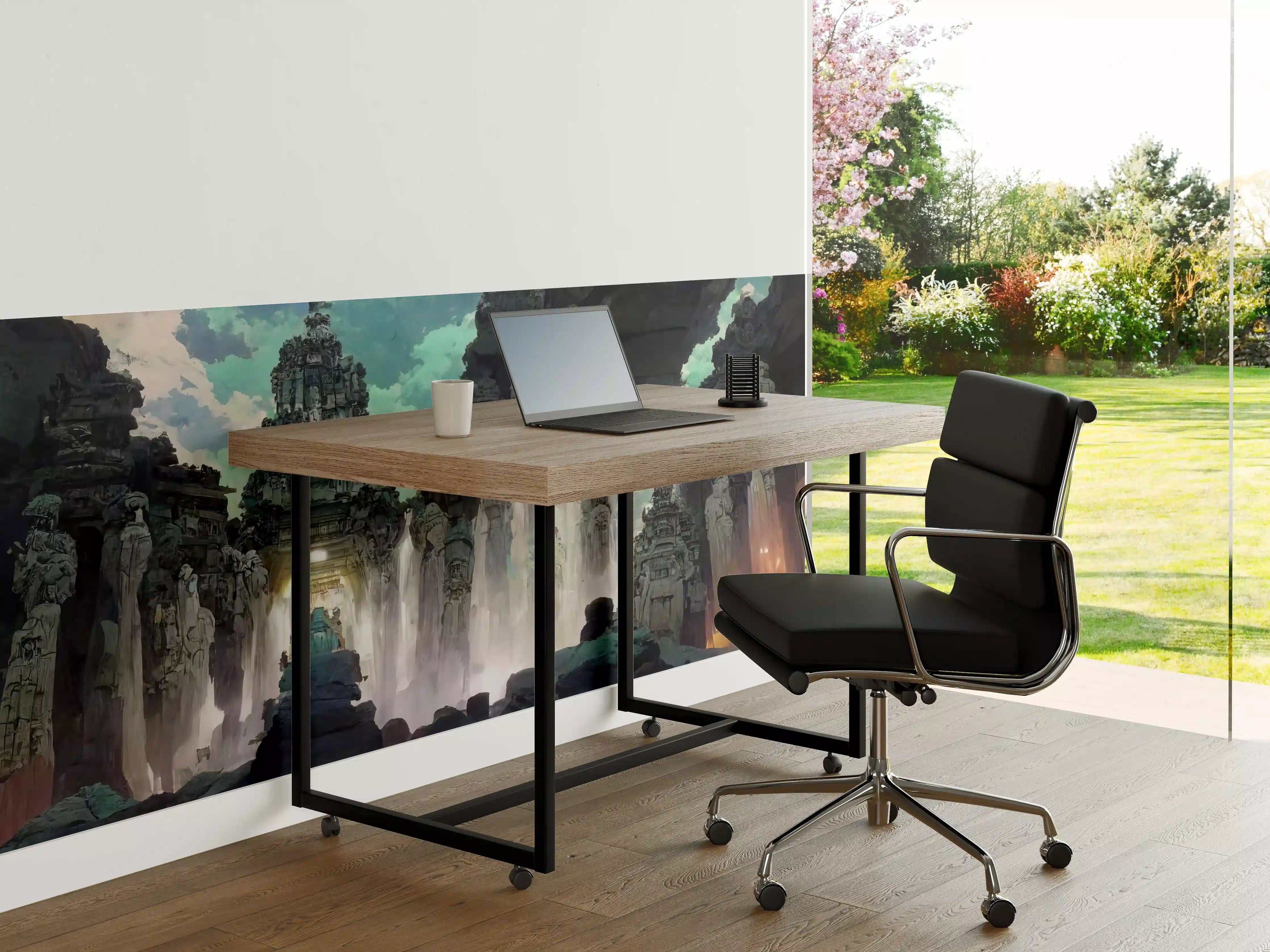 Büro Wandgestaltung - Wasserfall in einer Höhle - Zeichnung