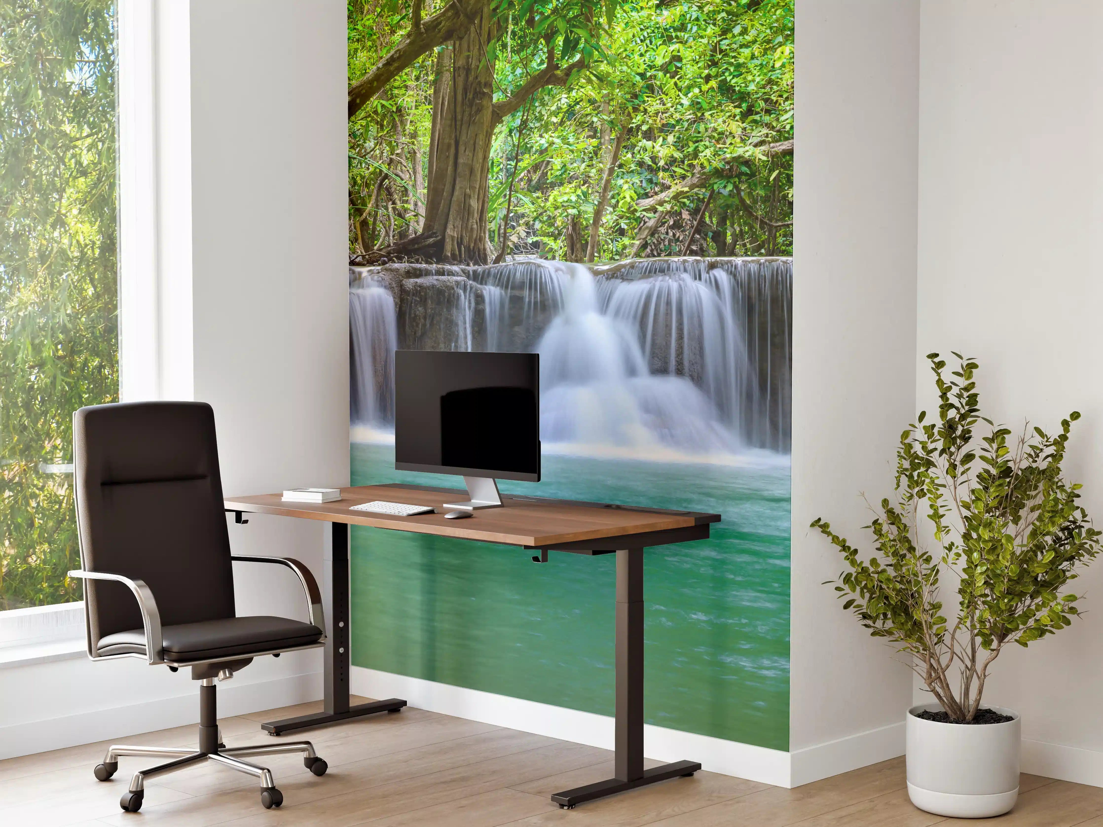 Büro Wandgestaltung - Wasserfall tief im tropischen Wald