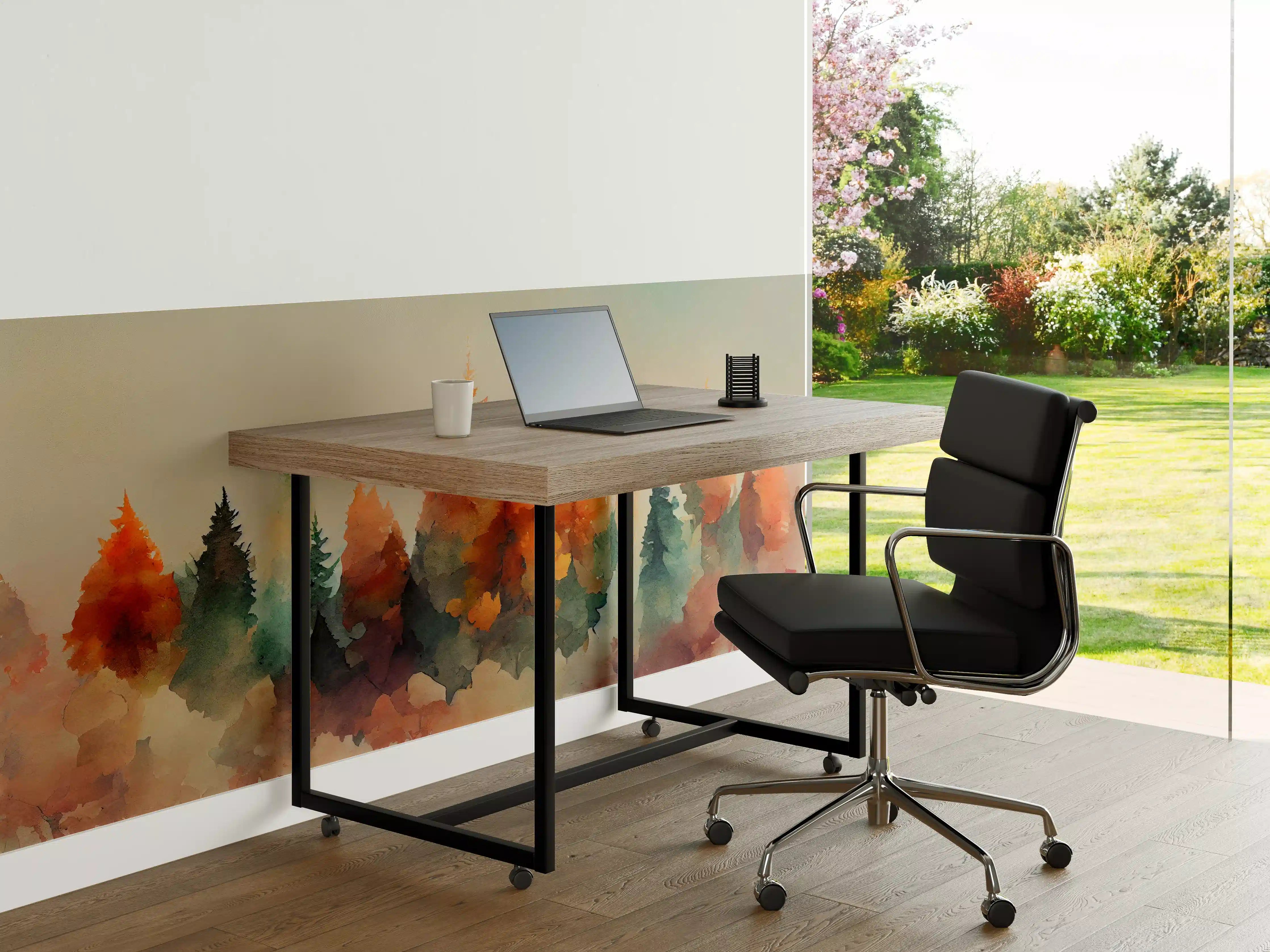 Büro Wandgestaltung - Wasserfarben-Malerei von Herbstbäumen