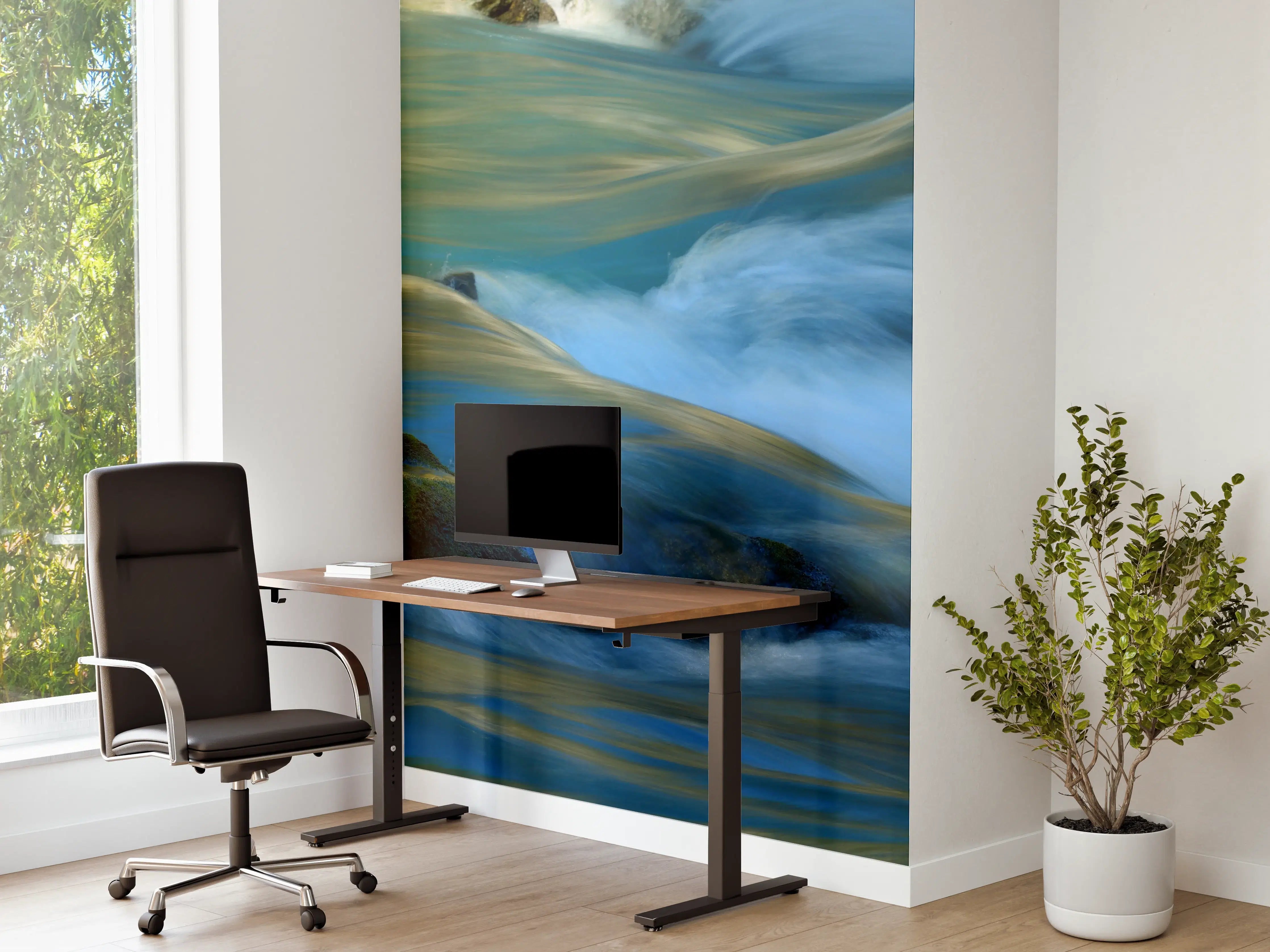 Büro Wandgestaltung - Wasserströmung im Kaukasus
