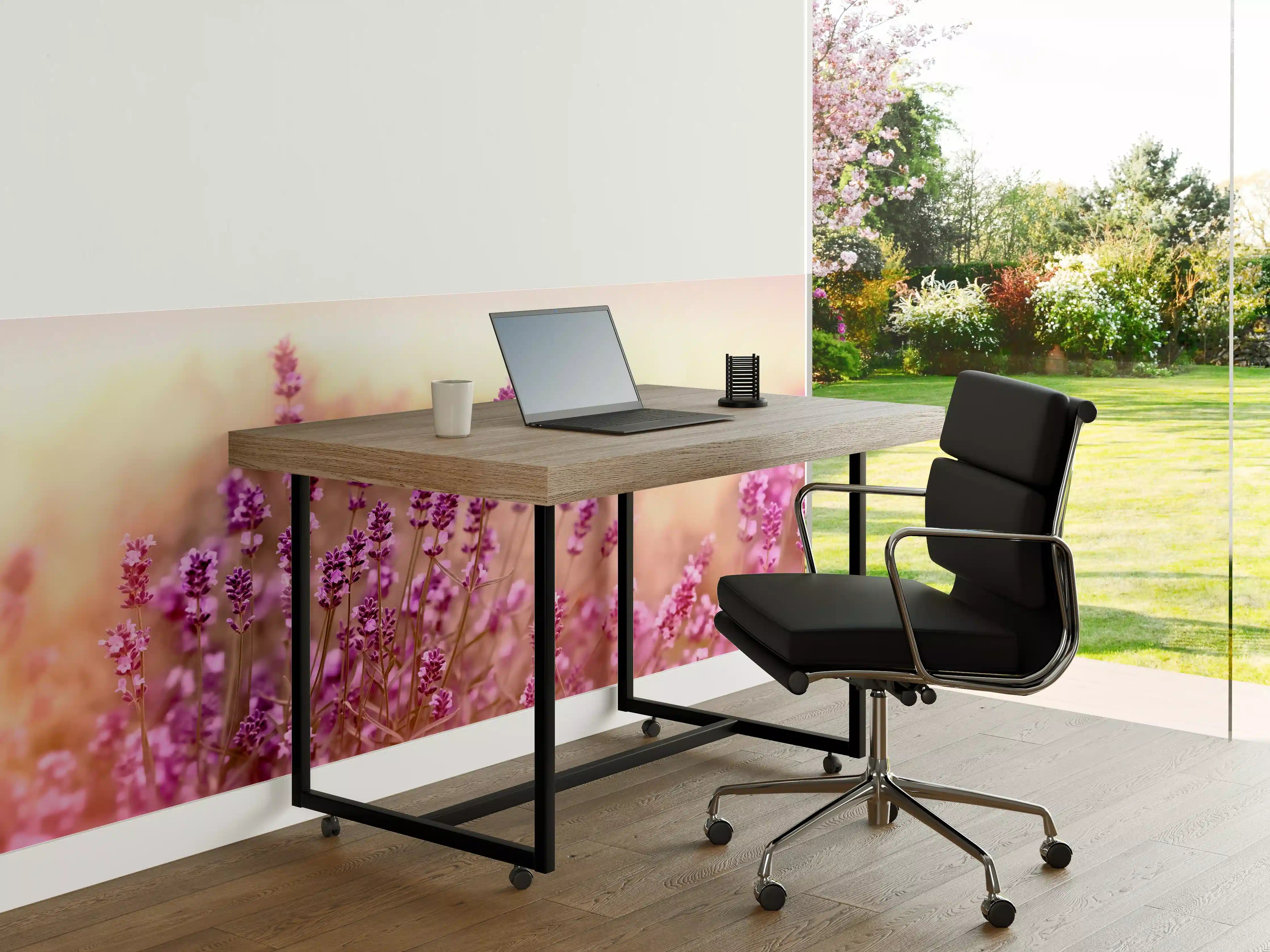 Büro Wandgestaltung - Weicher und selektiver Fokus auf Lavendelblüte