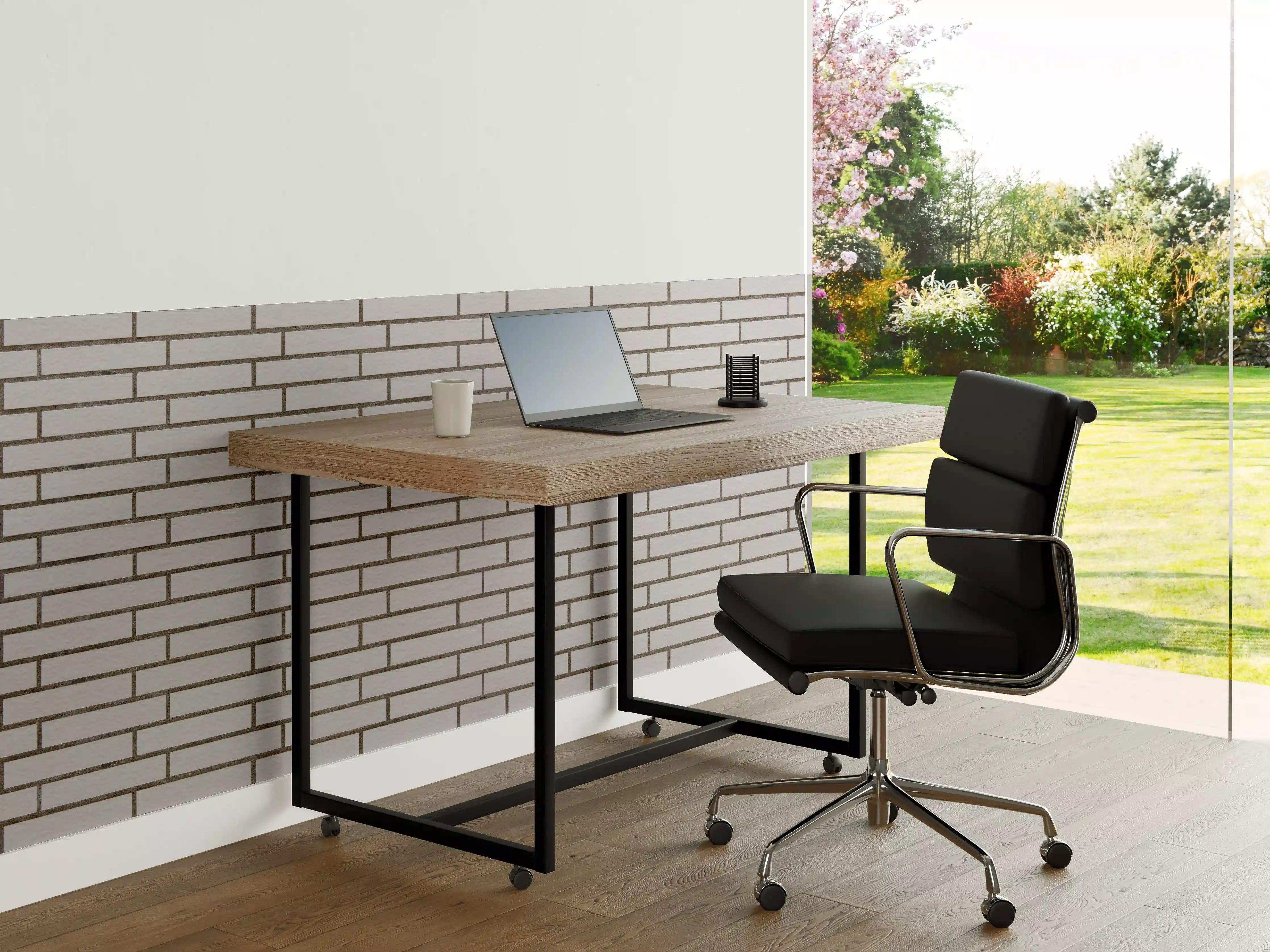 Büro Wandgestaltung - Weiß-Brauner Backsteinmauer