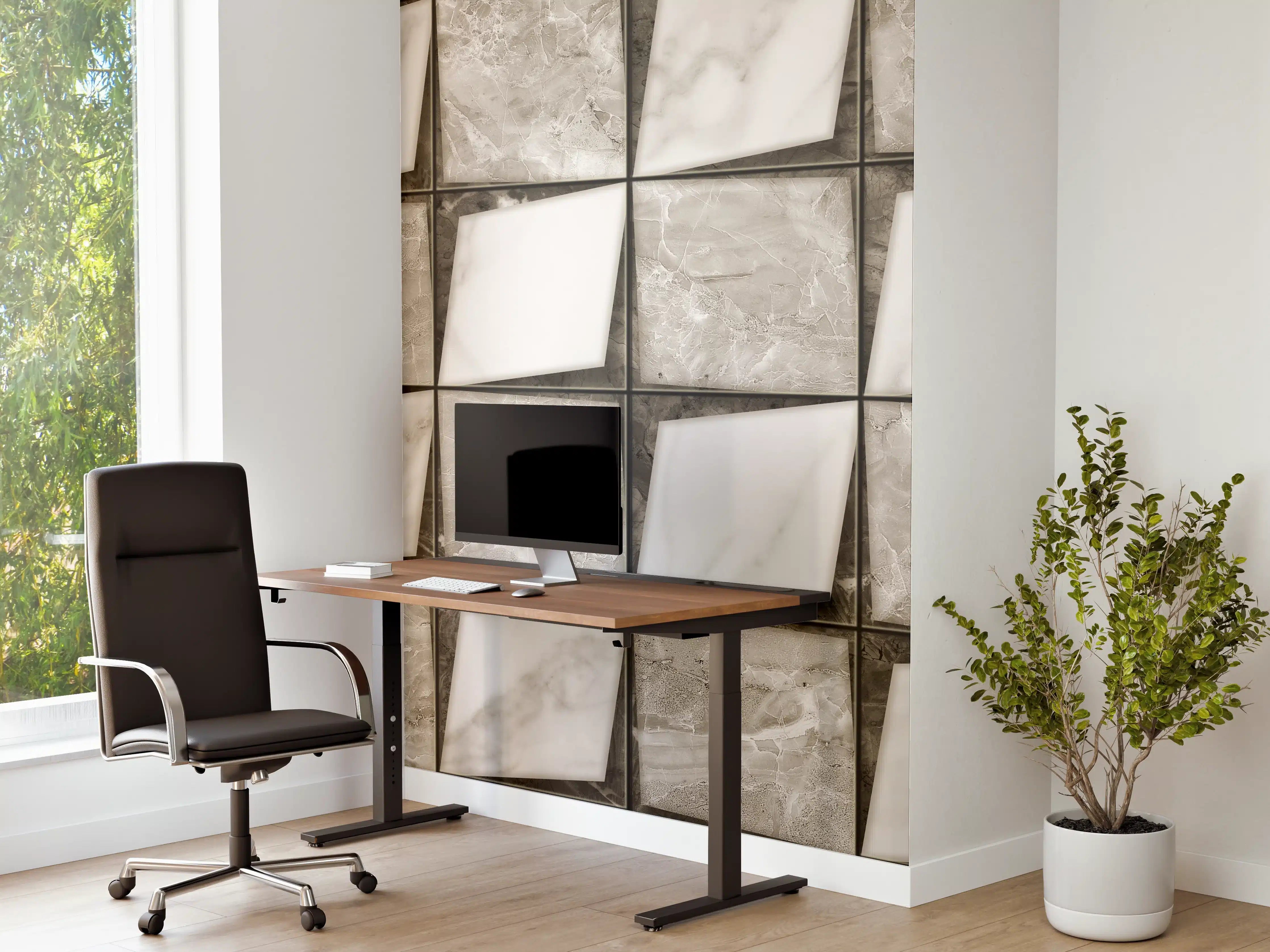 Büro Wandgestaltung - Weiß-Grau Keramik Mosaikfliesen