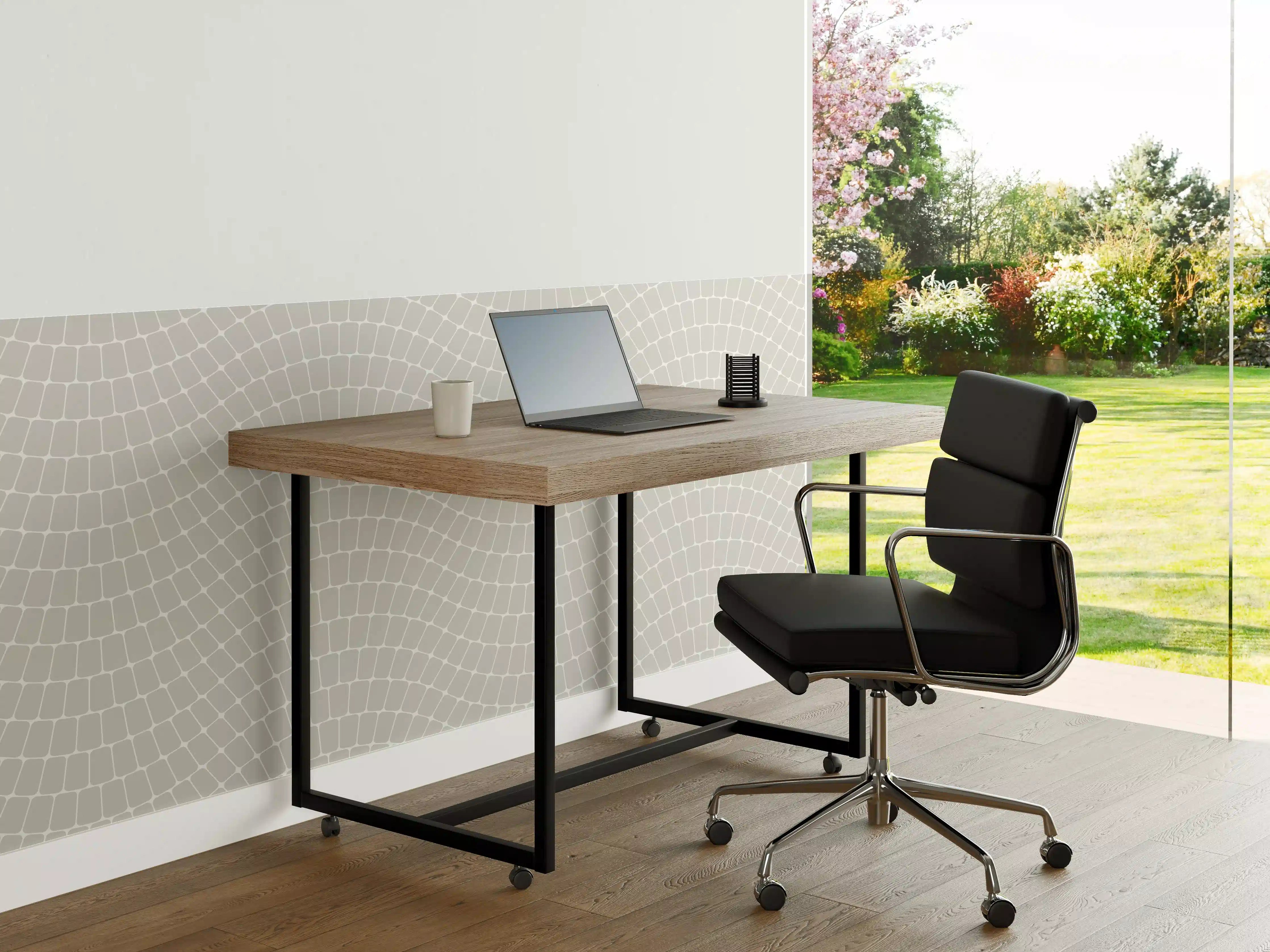 Büro Wandgestaltung - Weiß-Grau-Textur mit eleganten Akzenten