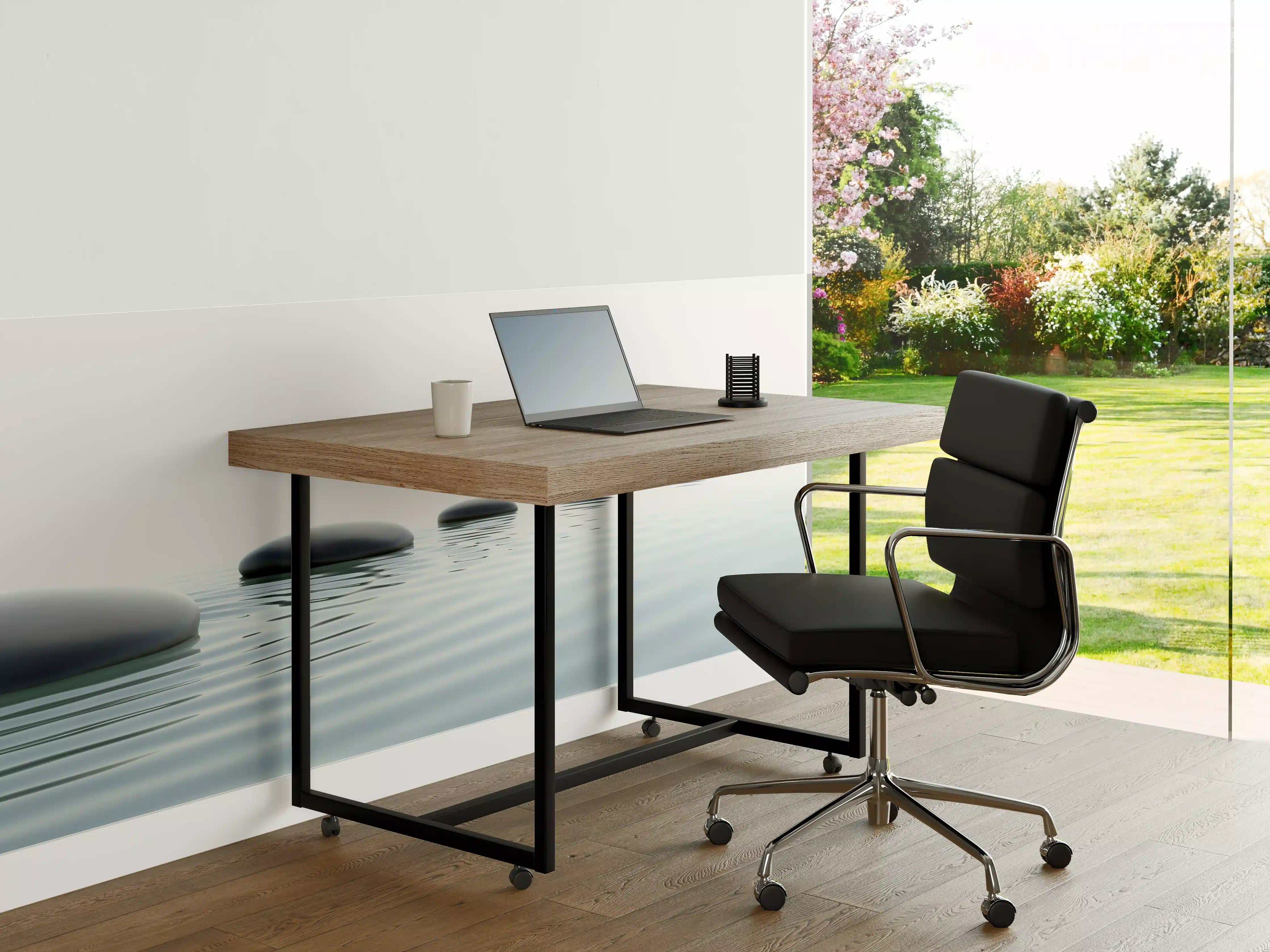 Büro Wandgestaltung - Weiß-Grau Wassersteine
