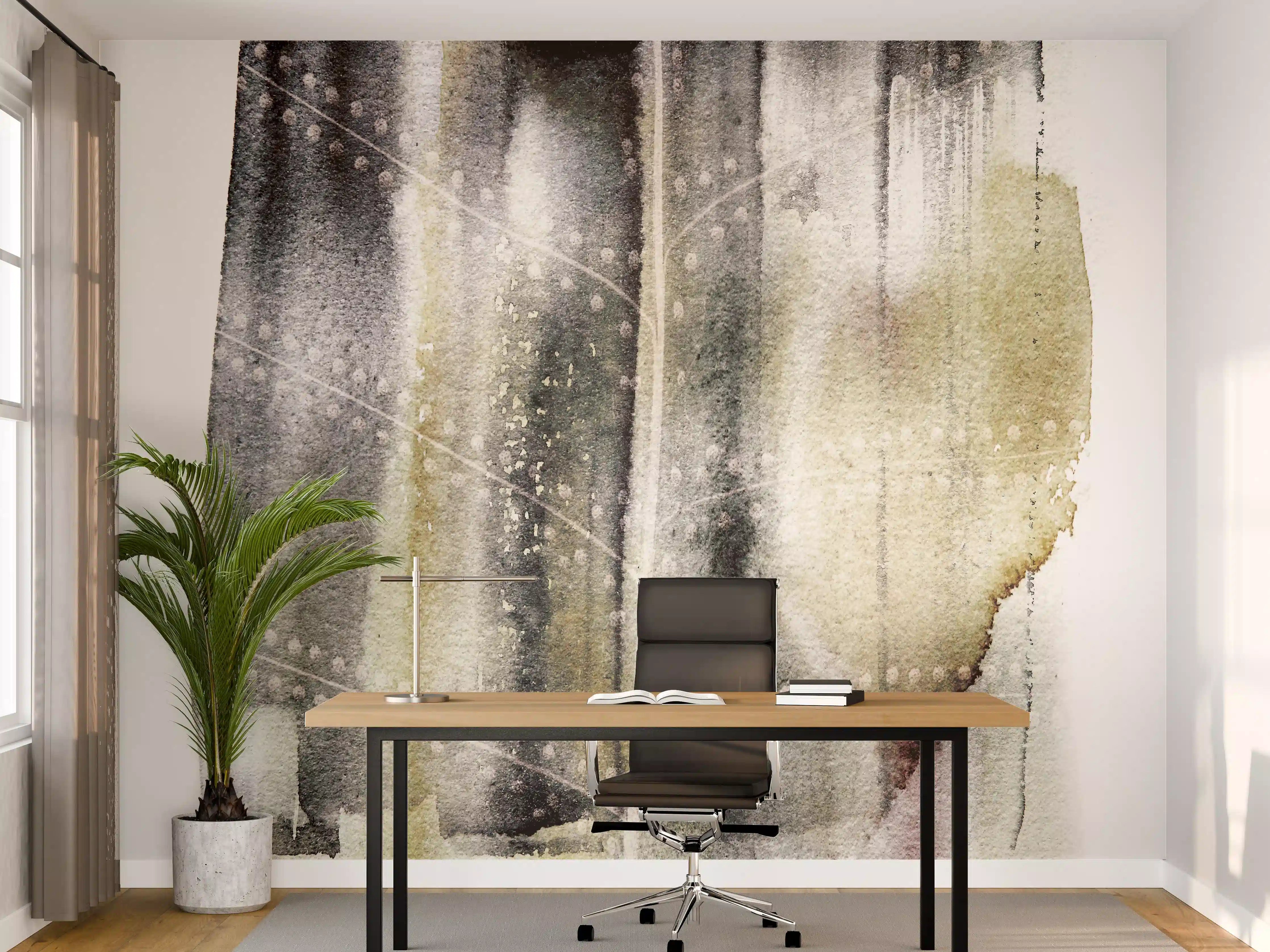 Büro Wandgestaltung - Weiß-Graue Abstrakte Textur