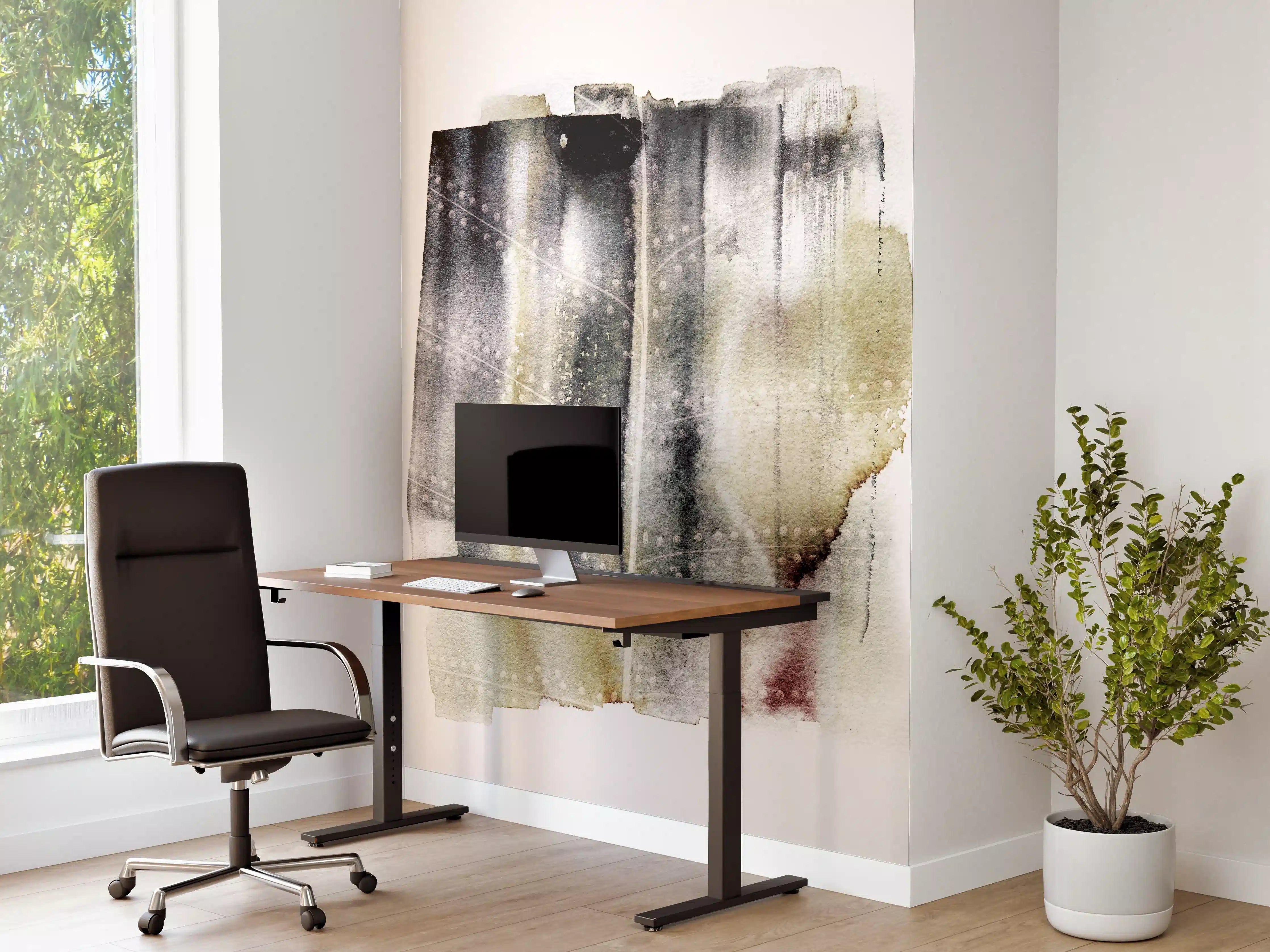 Büro Wandgestaltung - Weiß-Graue Abstrakte Textur