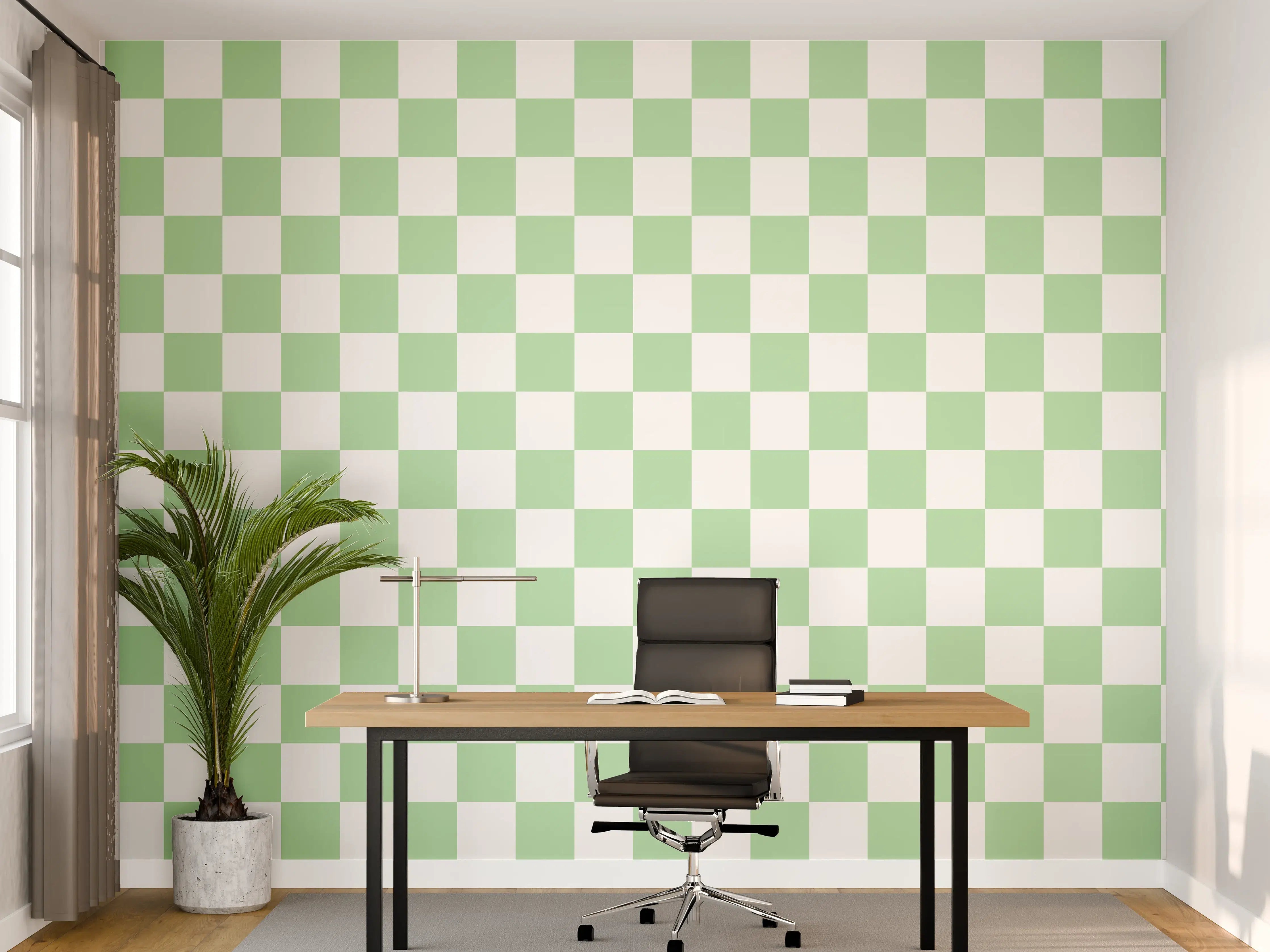 Büro Wandgestaltung - Weiß-Graue Fliesen mit moderner Eleganz