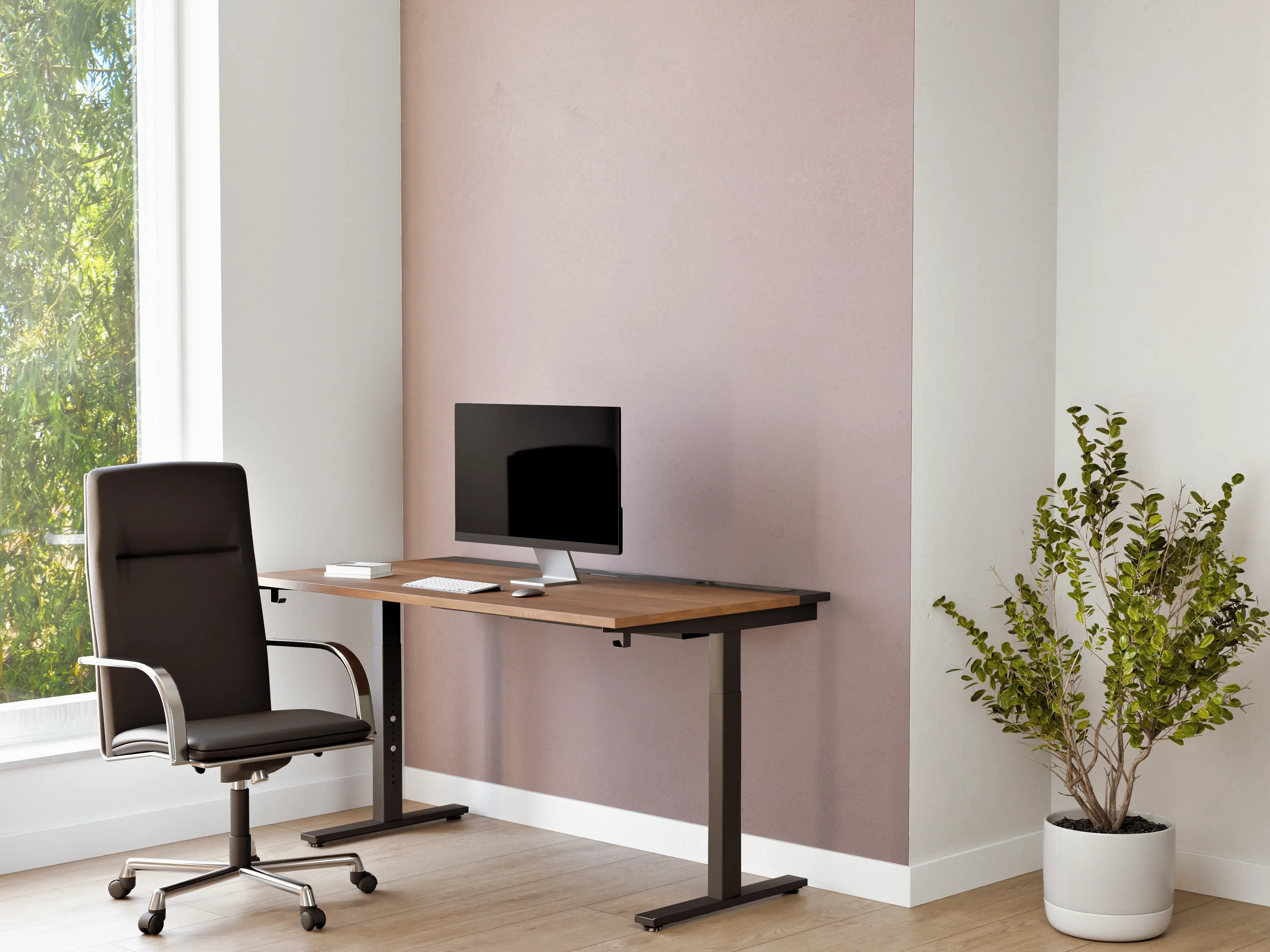 Büro Wandgestaltung - Weiß-rosa Marmorstruktur