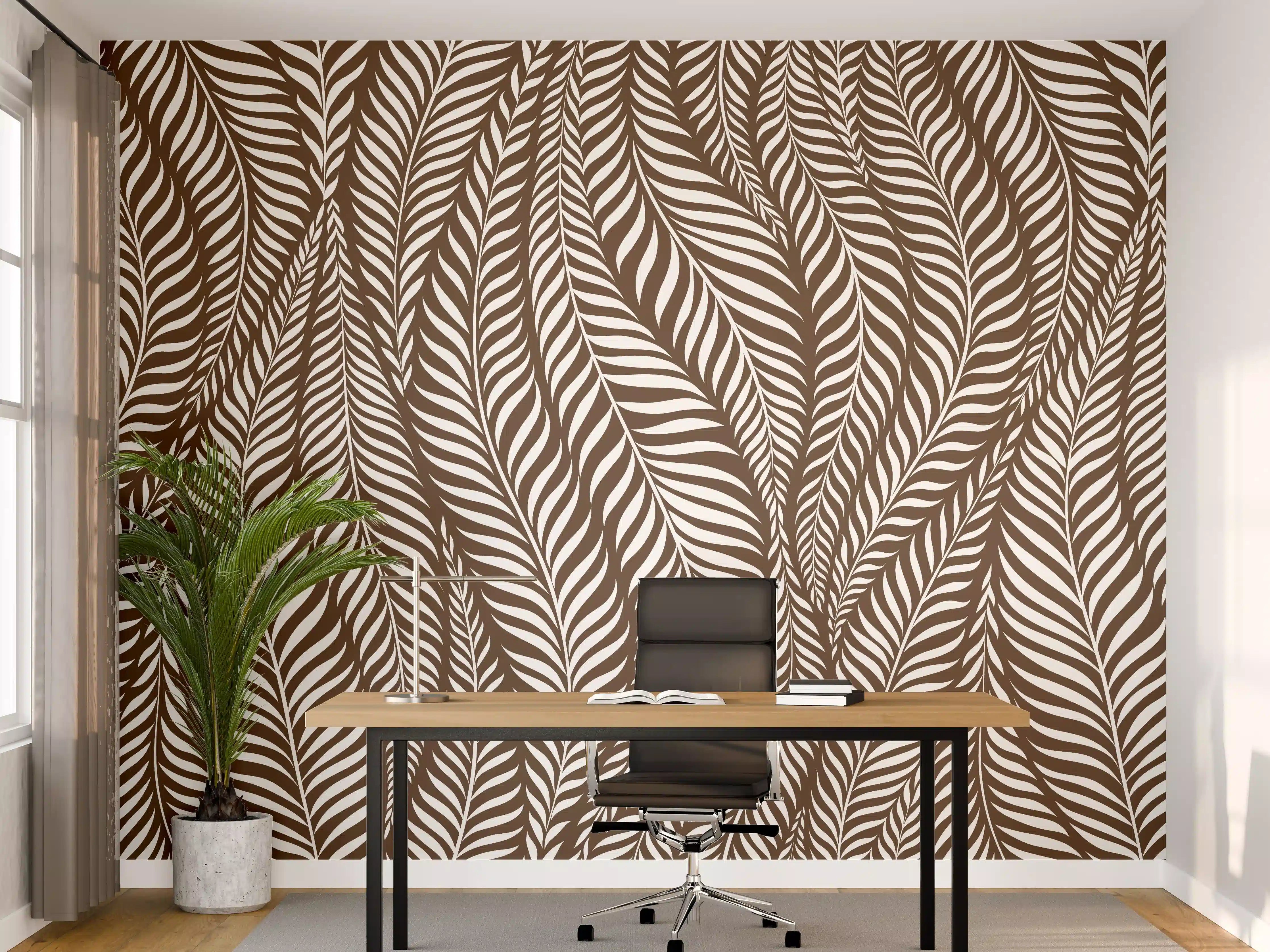 Büro Wandgestaltung - Weiße Grau-Marmor-Tischplatte