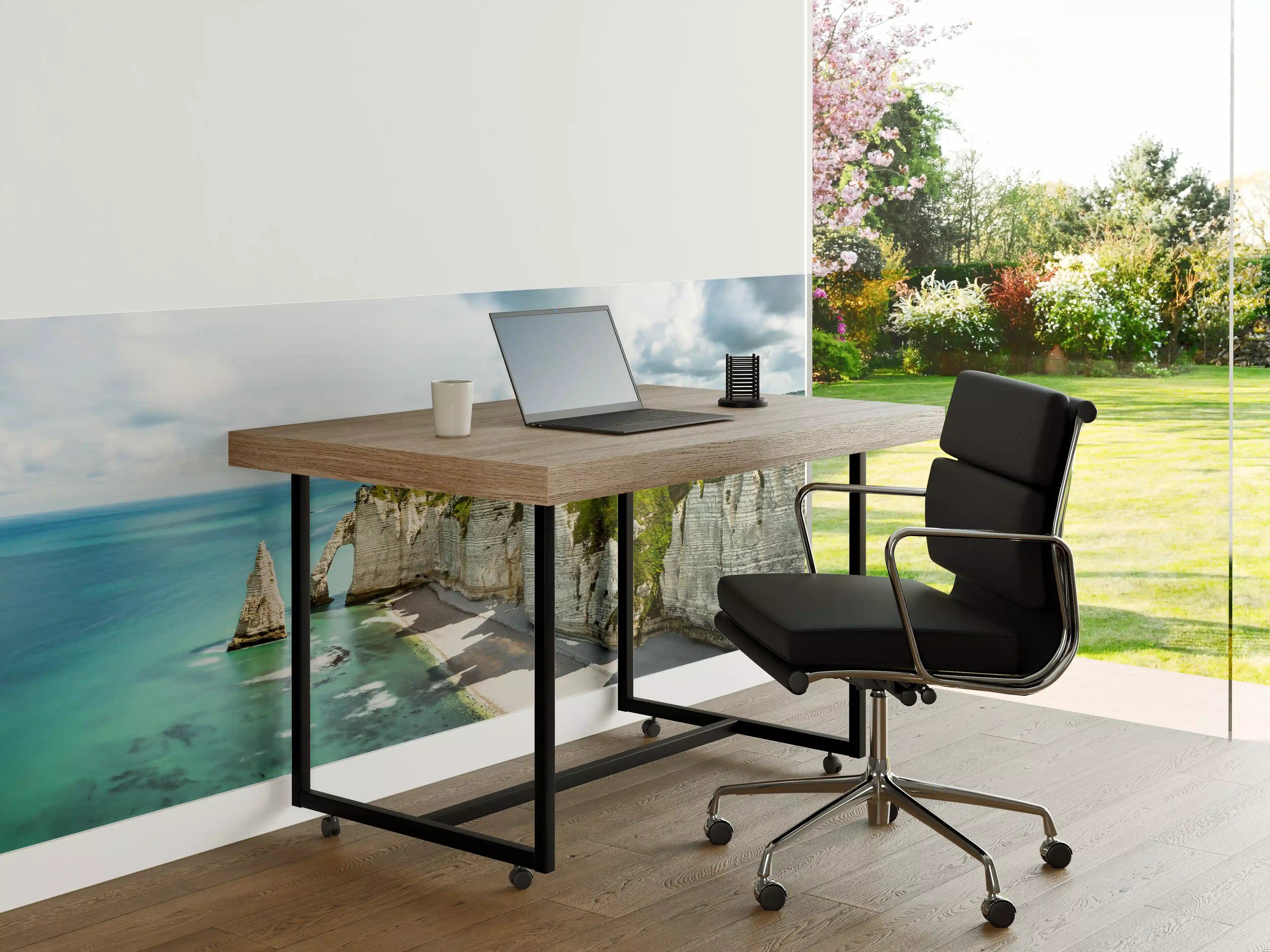 Büro Wandgestaltung - Weiße Kreidefelsen an der Küste mit grünem Kliff