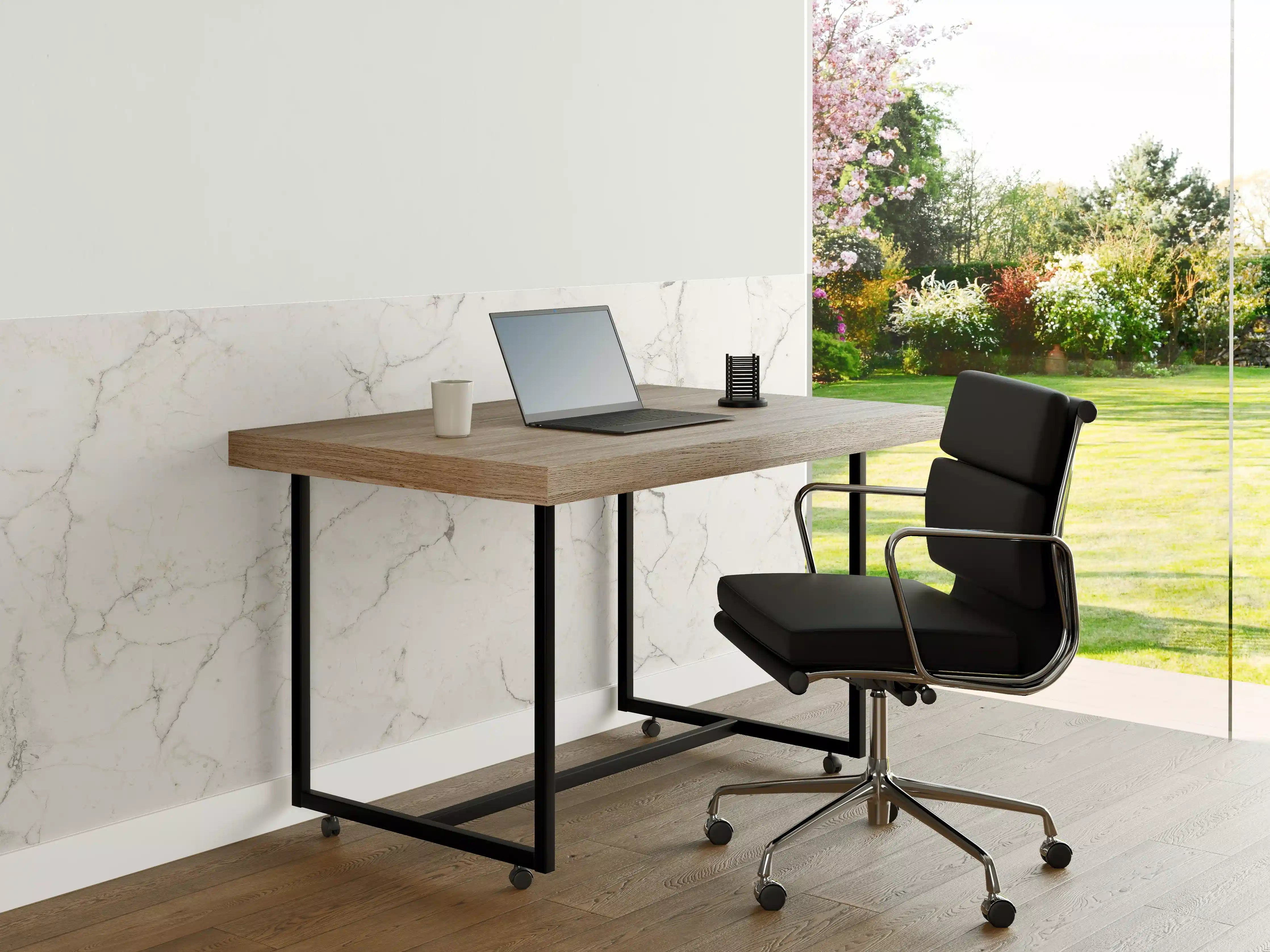 Büro Wandgestaltung - Weiße Marmor - Beton Textur