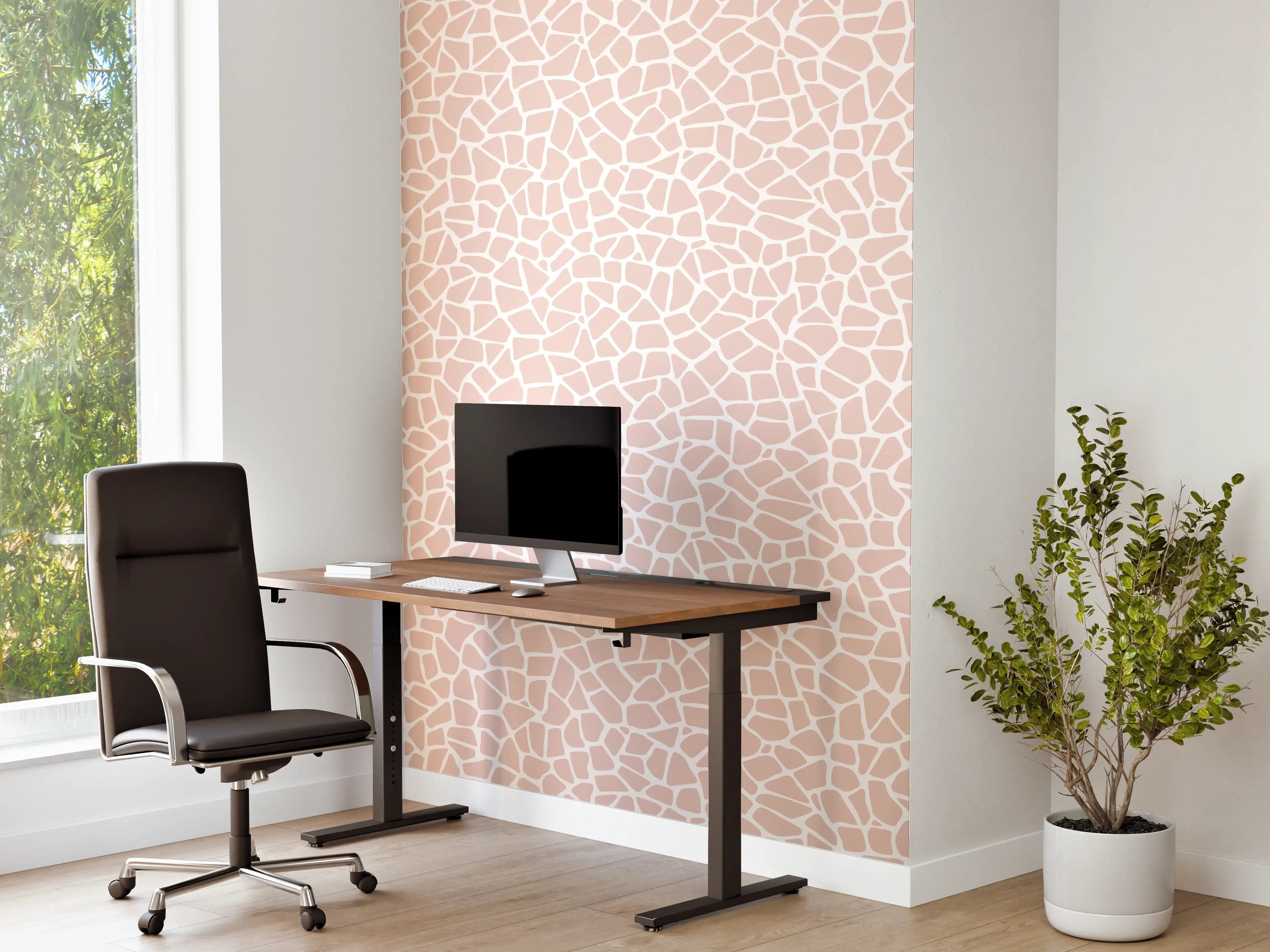 Büro Wandgestaltung - Weiße Marmor-Textur mit Graustönen