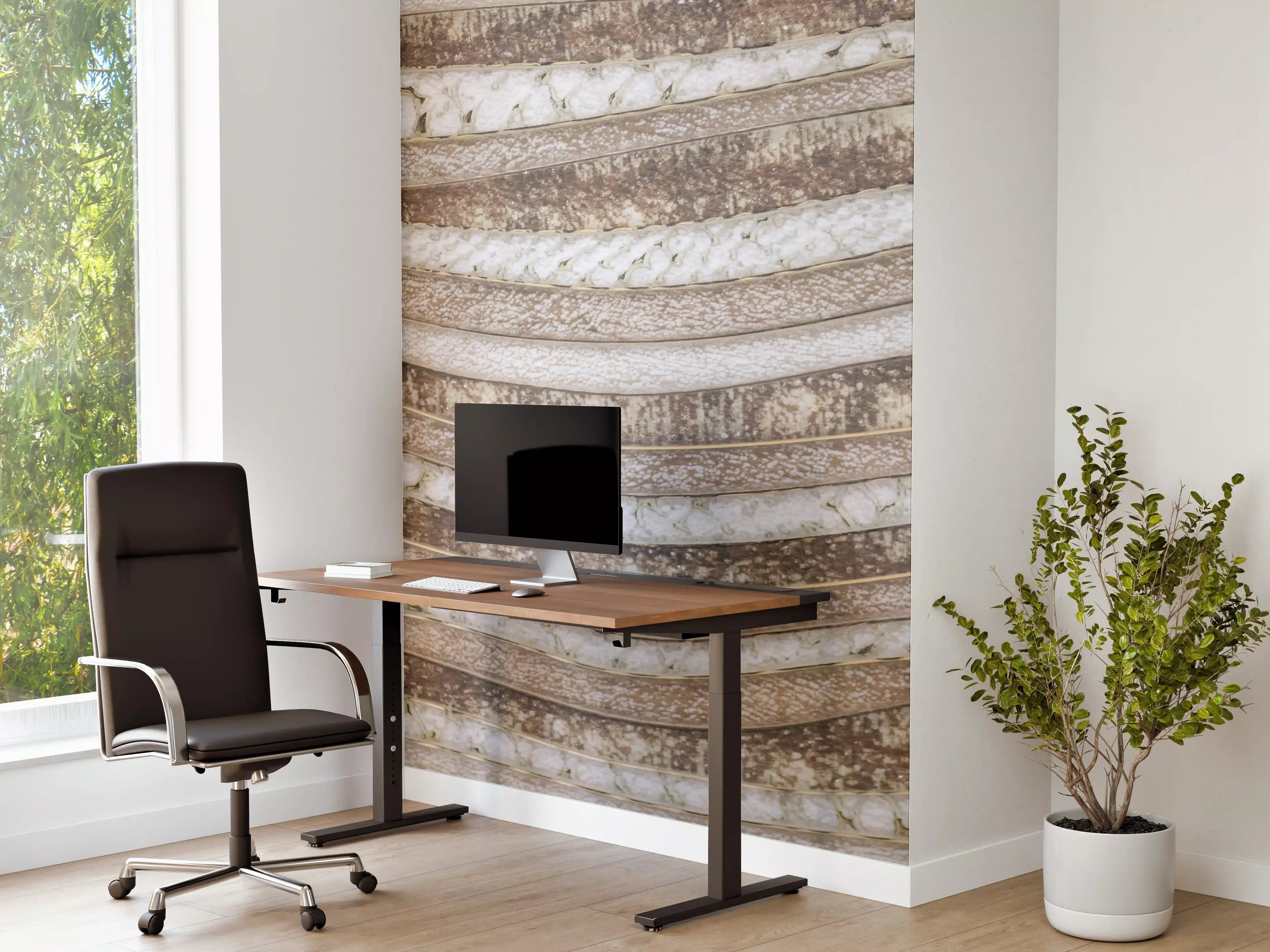 Büro Wandgestaltung - Weiße Marmorstruktur mit feinen grauen Linien