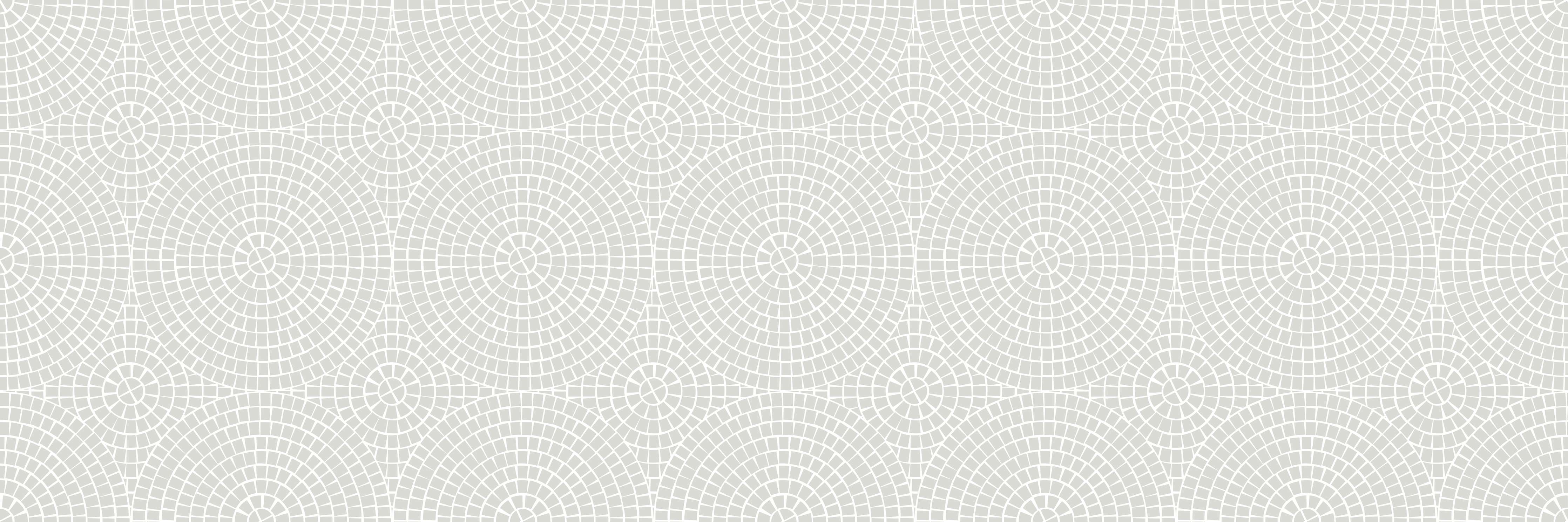 Büro Wandgestaltung-Weiße Mosaik-Optik mit Silber-Akzenten