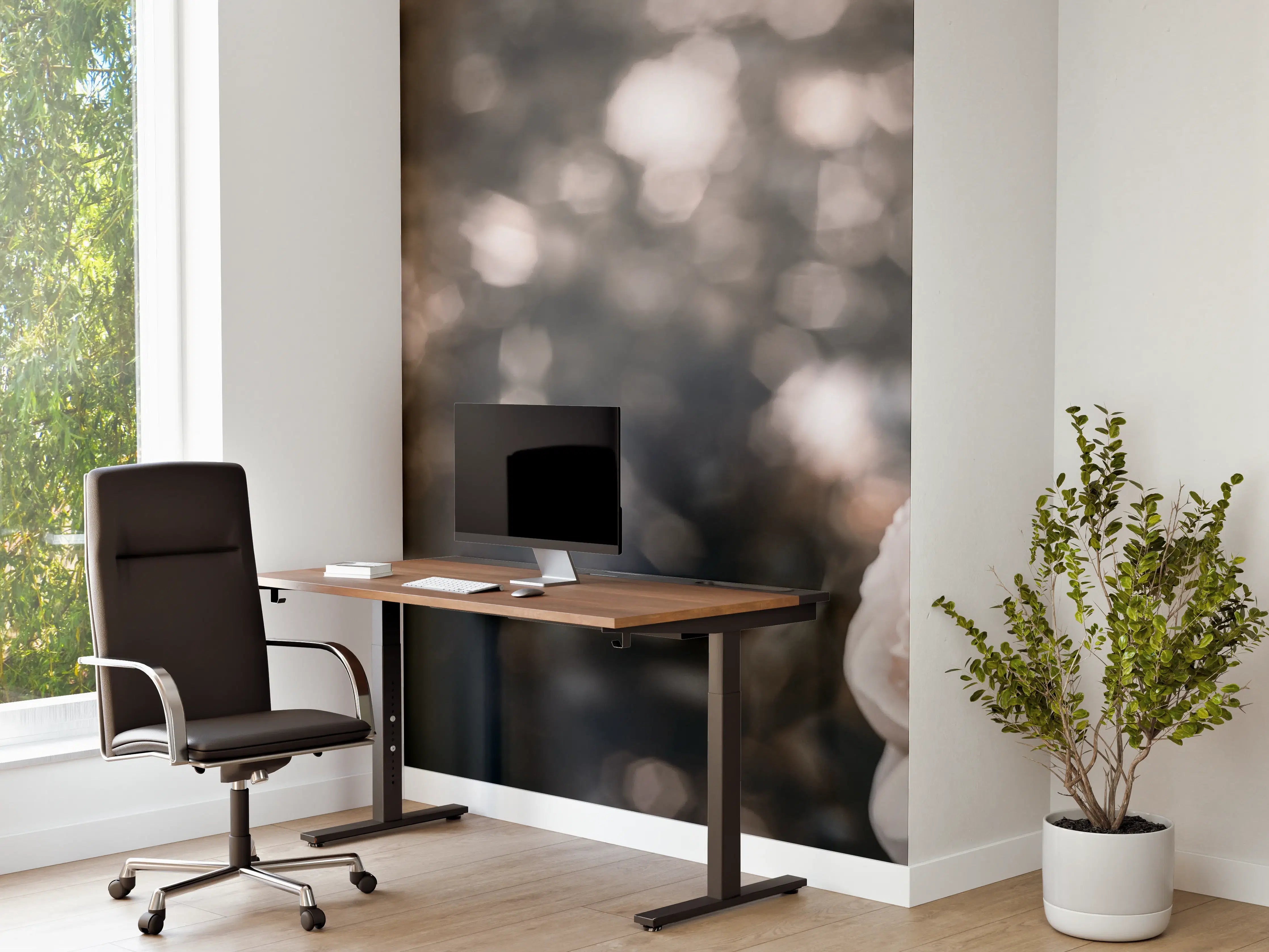 Büro Wandgestaltung - Weisse Pastell- Rosen - Fine Art