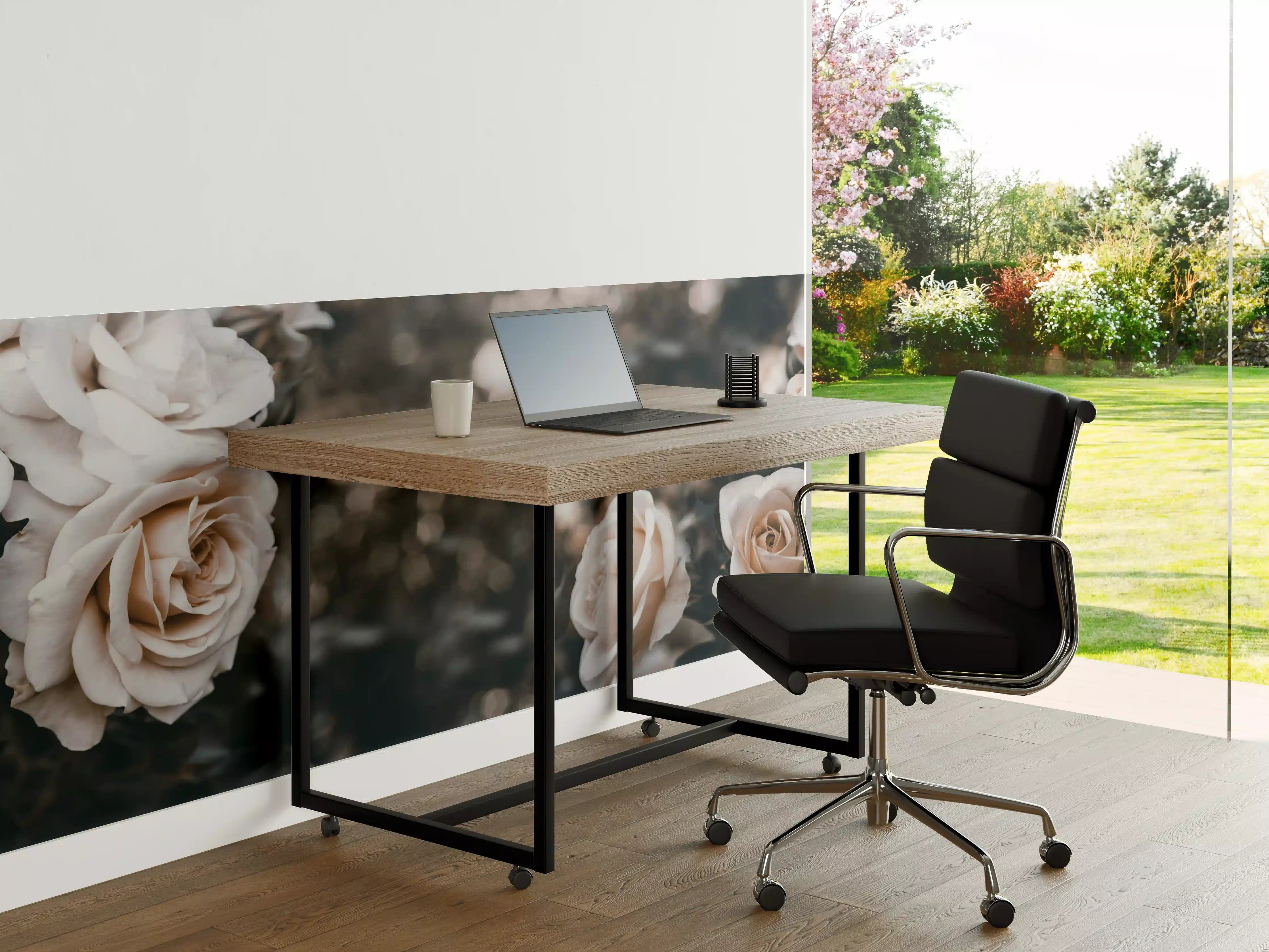 Büro Wandgestaltung - Weisse Pastell- Rosen - Fine Art