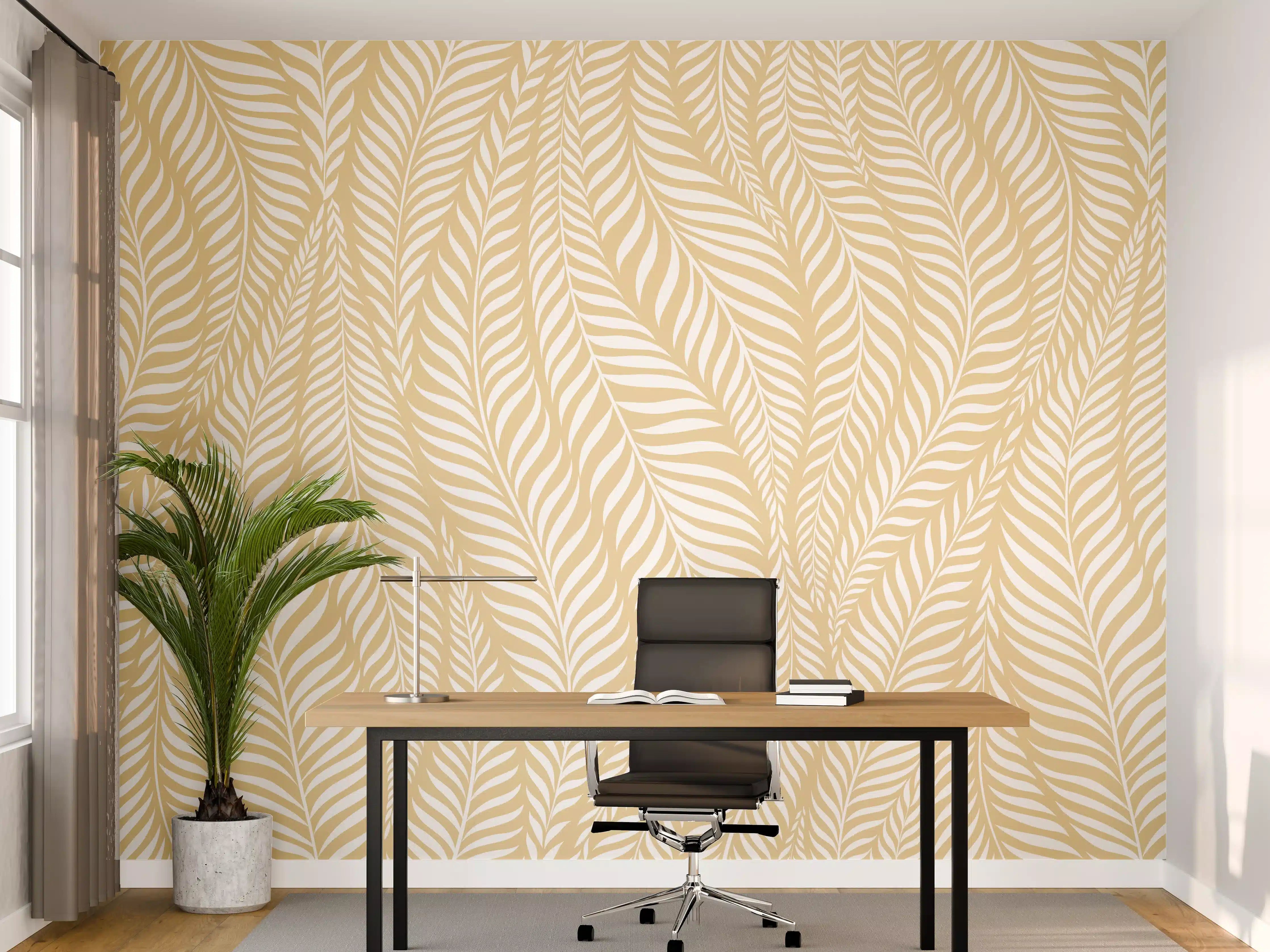 Büro Wandgestaltung - Weiße Sandstrände mit goldener Sonne