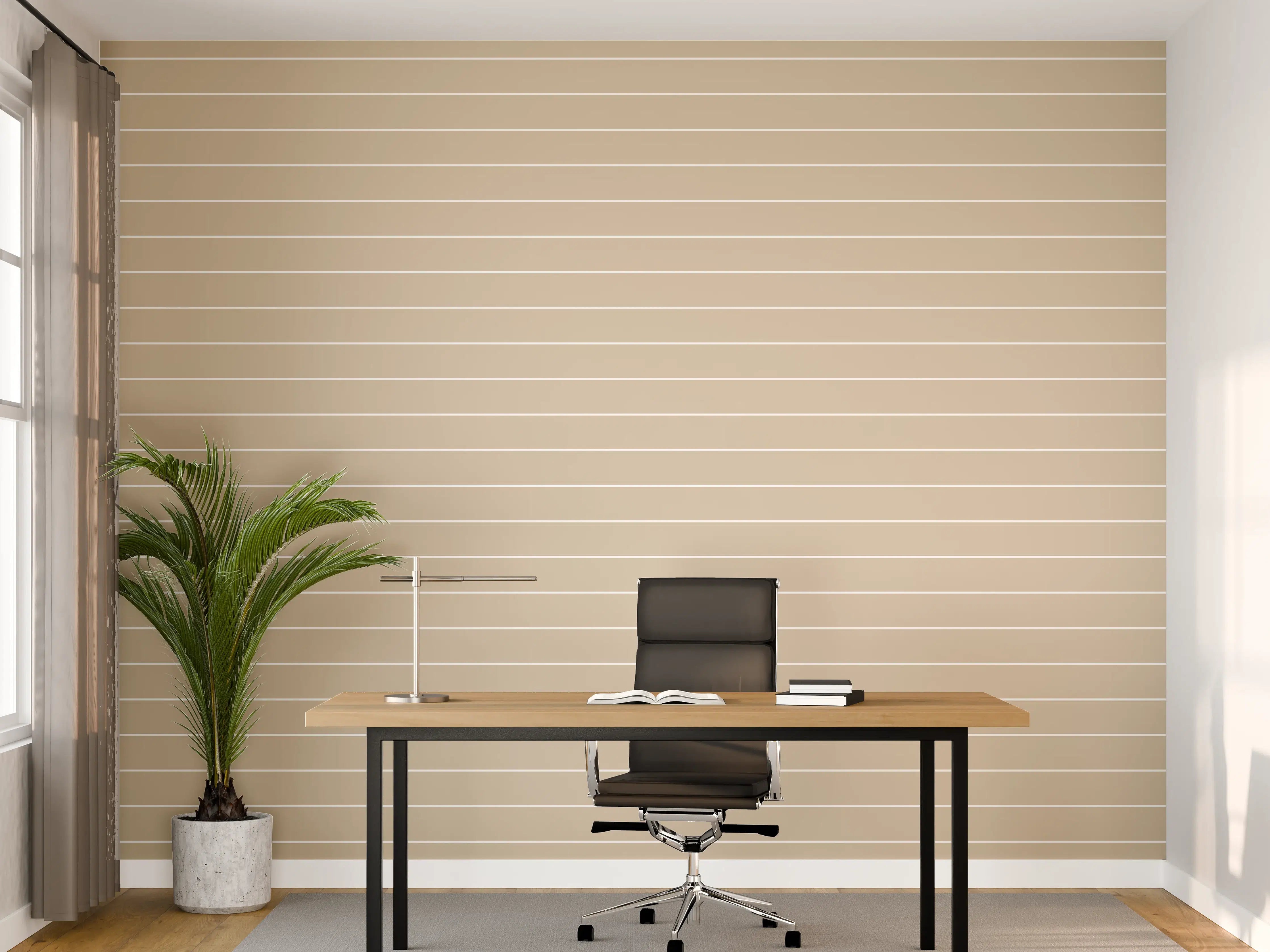Büro Wandgestaltung - Weiße Streifen-Muster für eleganten Look