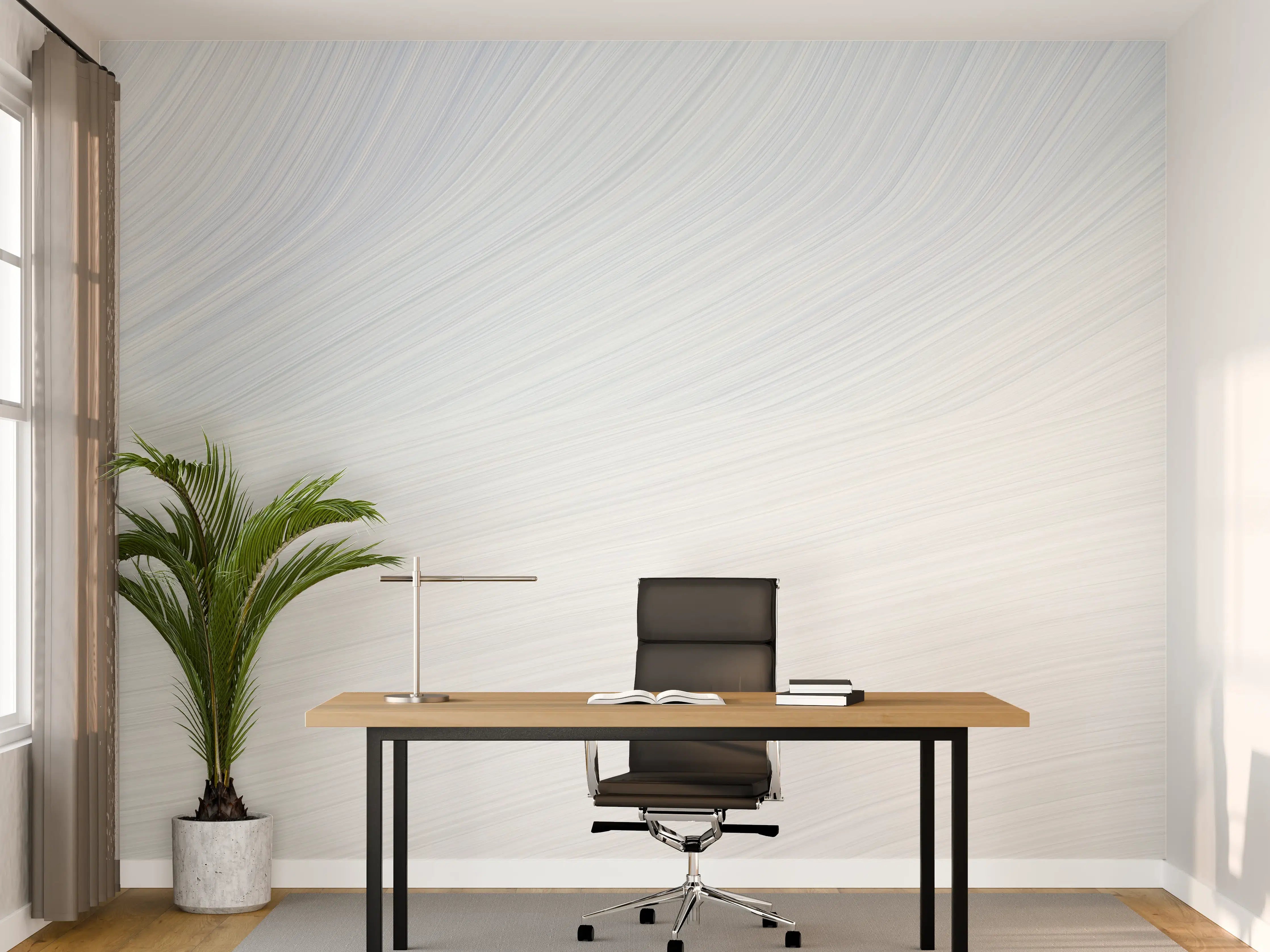 Büro Wandgestaltung - Weiße Wand mit feiner Textur