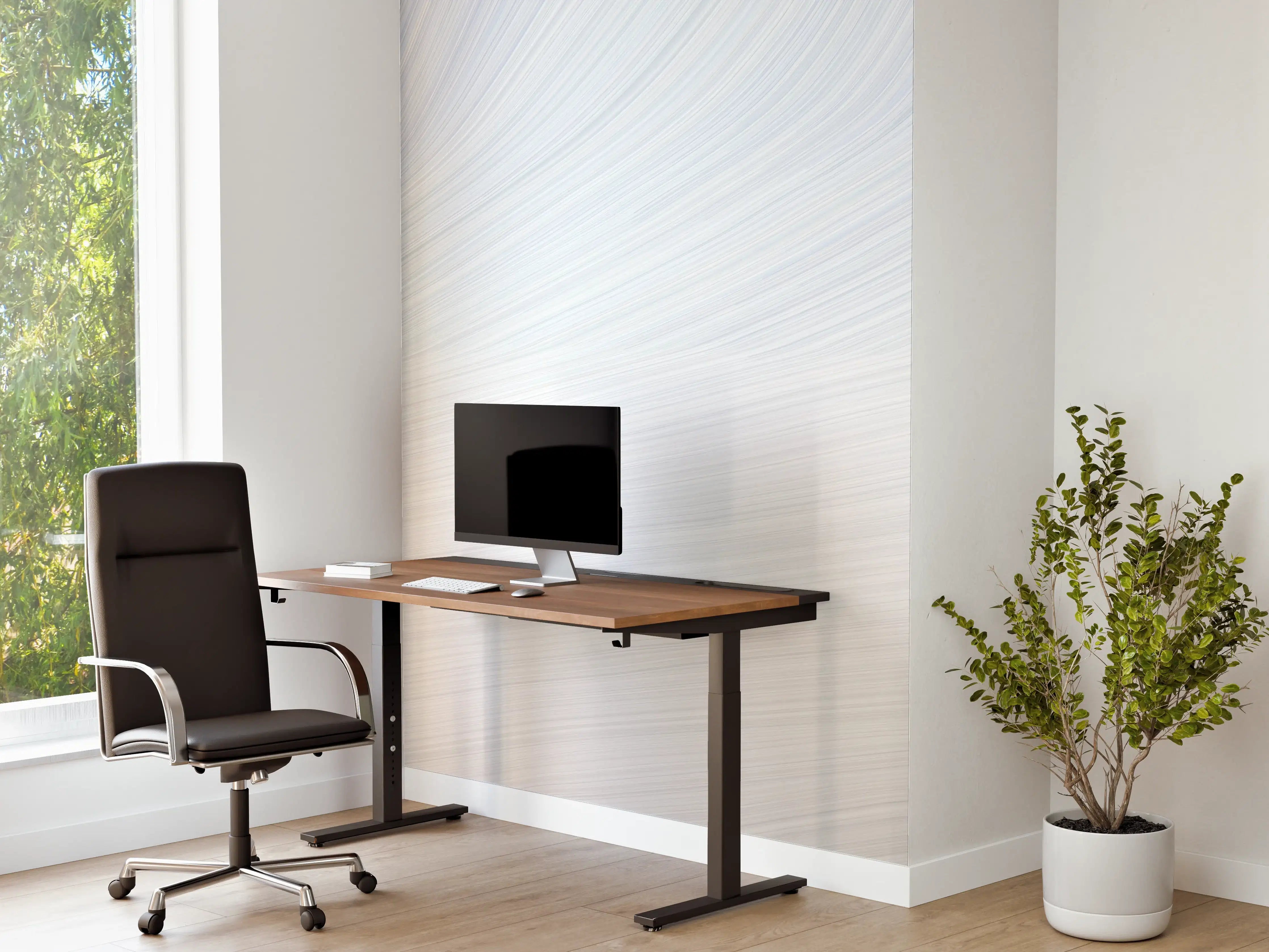 Büro Wandgestaltung - Weiße Wand mit feiner Textur
