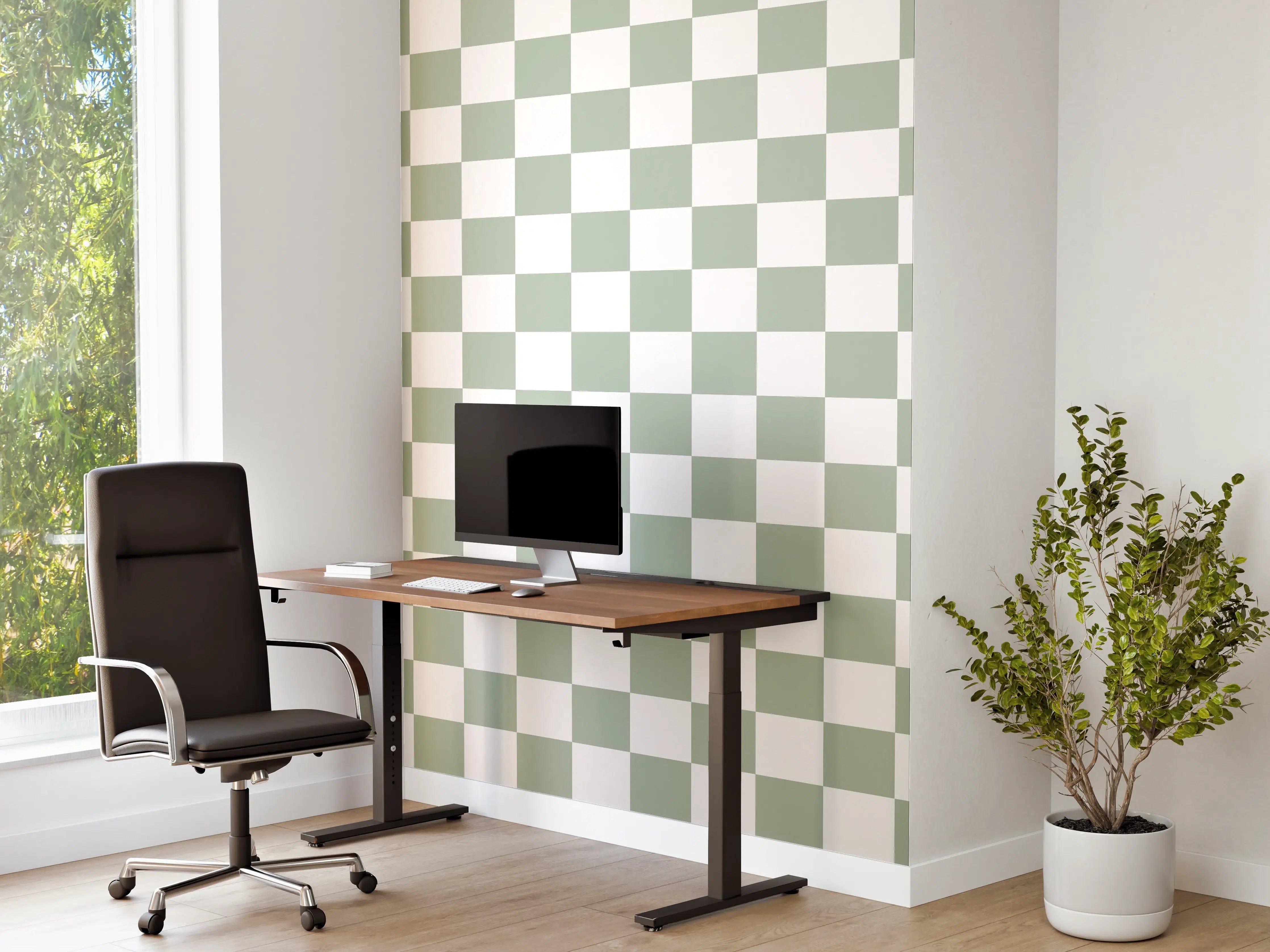 Büro Wandgestaltung - Weiße Wand mit zartem Grauen und strukturierter Oberfläche